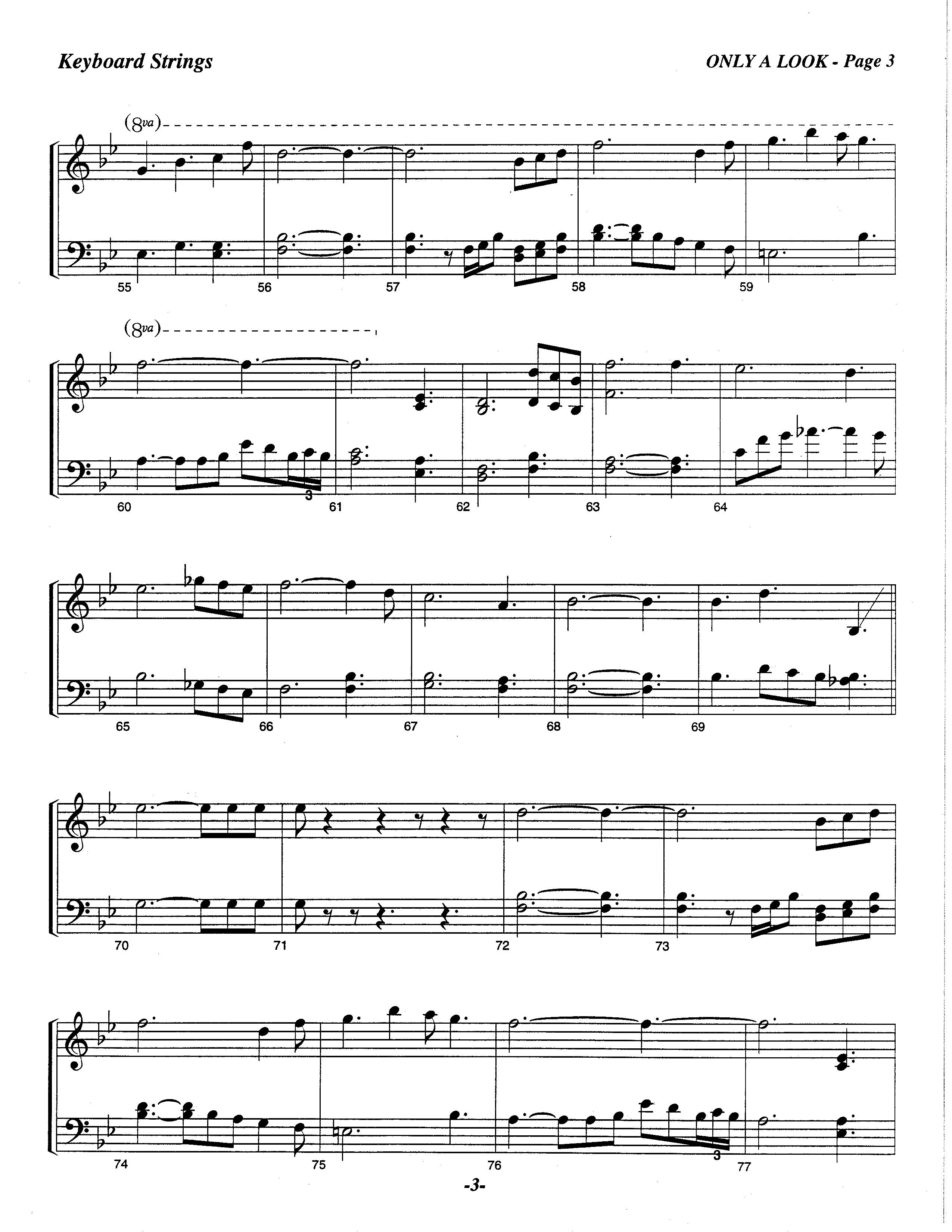 Only A Look (Choral Anthem SATB) Piano Sheet (The Brooklyn Tabernacle Choir / Arr. Carol Cymbala / Orch. Lari Goss)