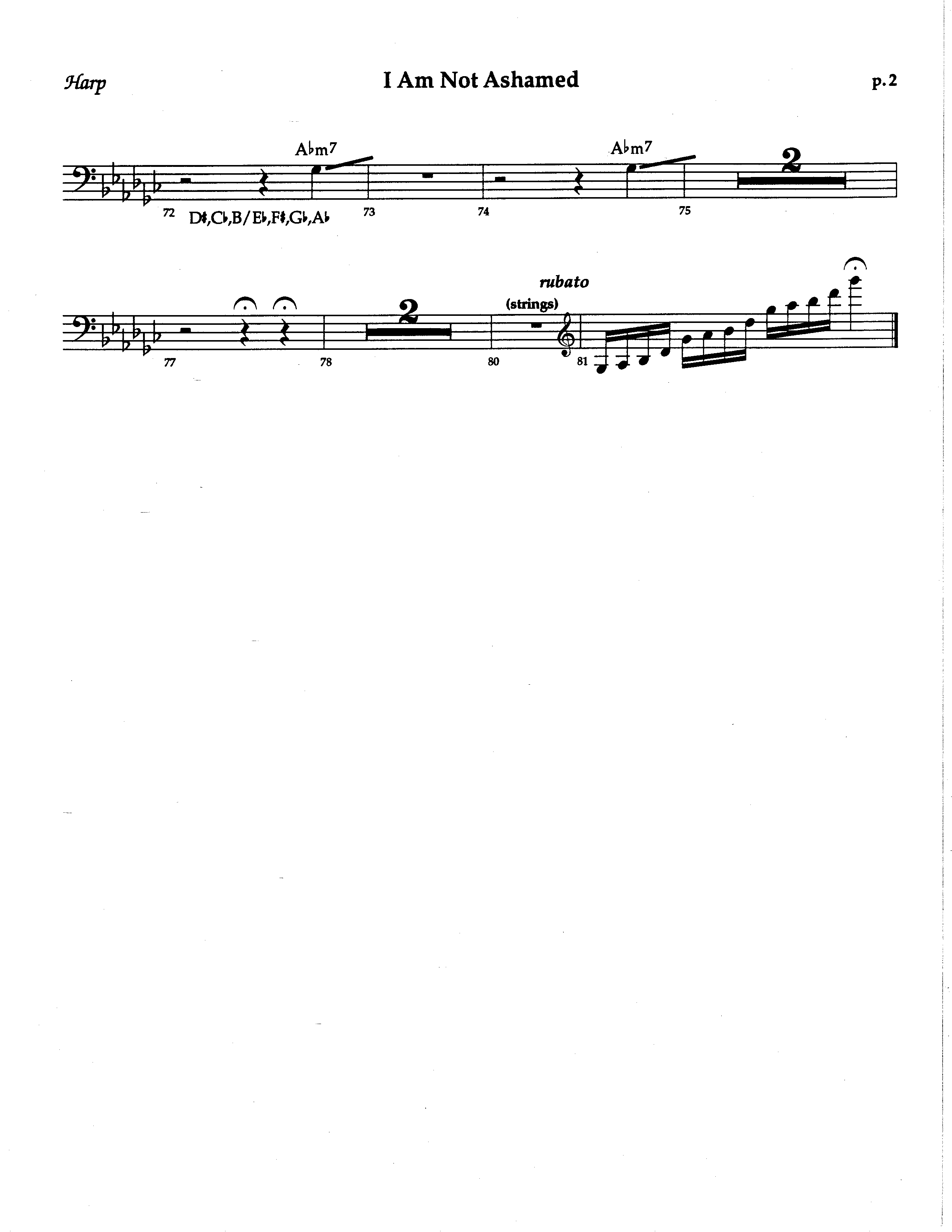 I Am Not Ashamed (Choral Anthem SATB) Harp (The Brooklyn Tabernacle Choir / Arr. Carol Cymbala / Orch. Lari Goss)