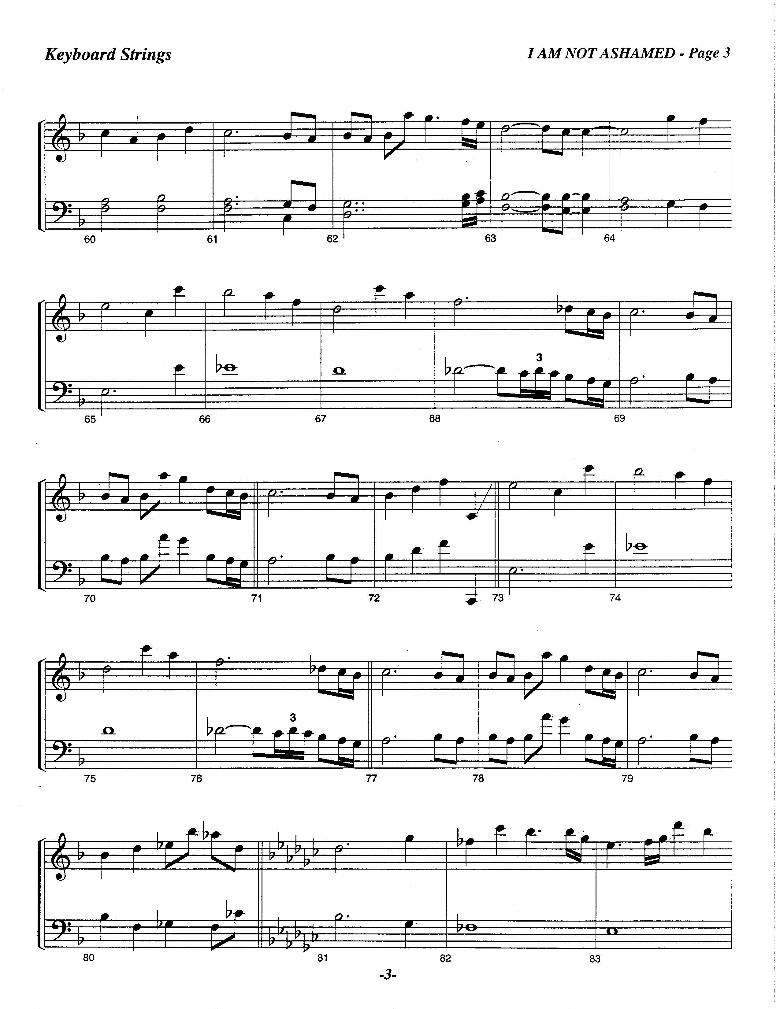 I Am Not Ashamed (Choral Anthem SATB) Piano Sheet (The Brooklyn Tabernacle Choir / Arr. Carol Cymbala / Orch. Lari Goss)