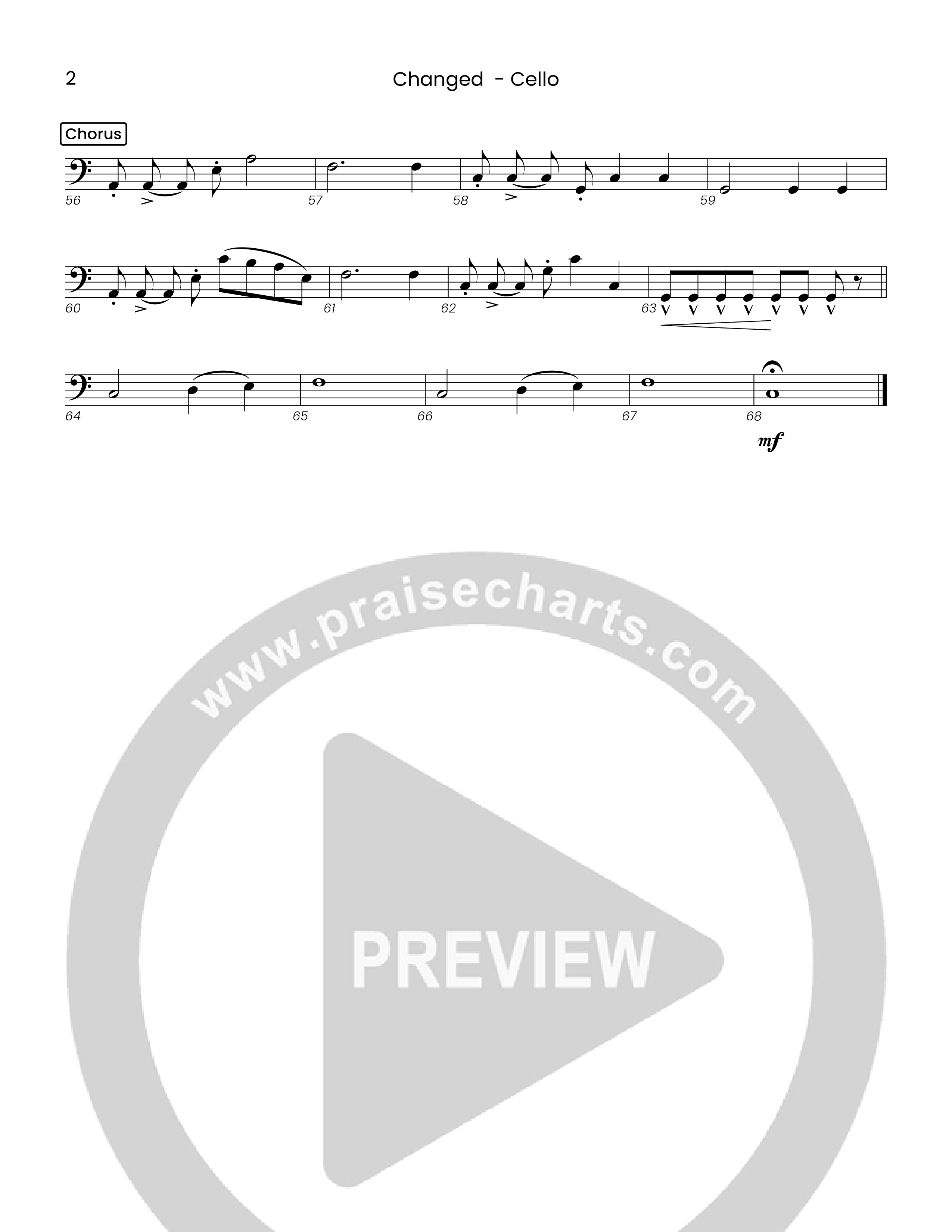 Changed (Choral Anthem SATB) Cello (Houston's First Worship)
