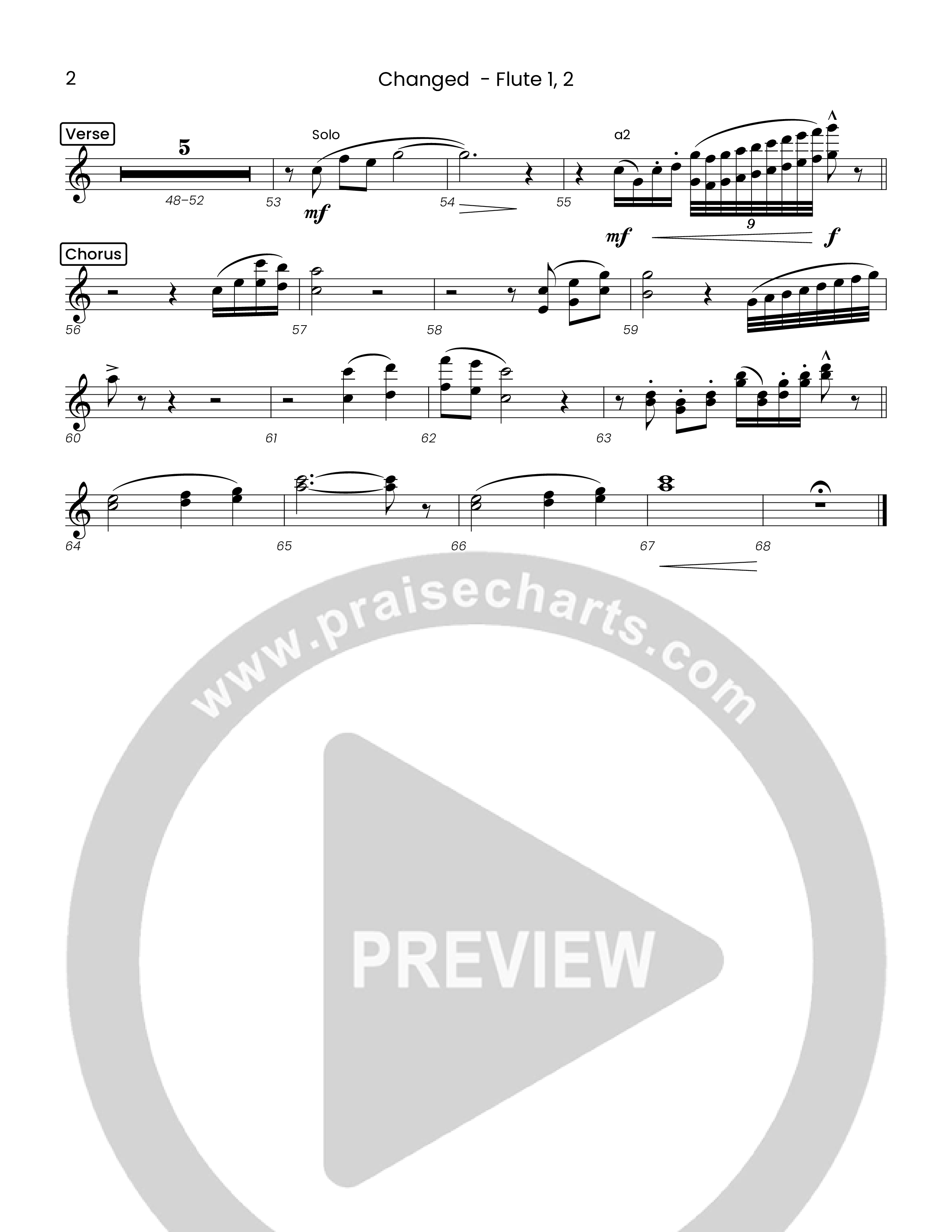 Changed (Choral Anthem SATB) Flute 1/2 (Houston's First Worship)