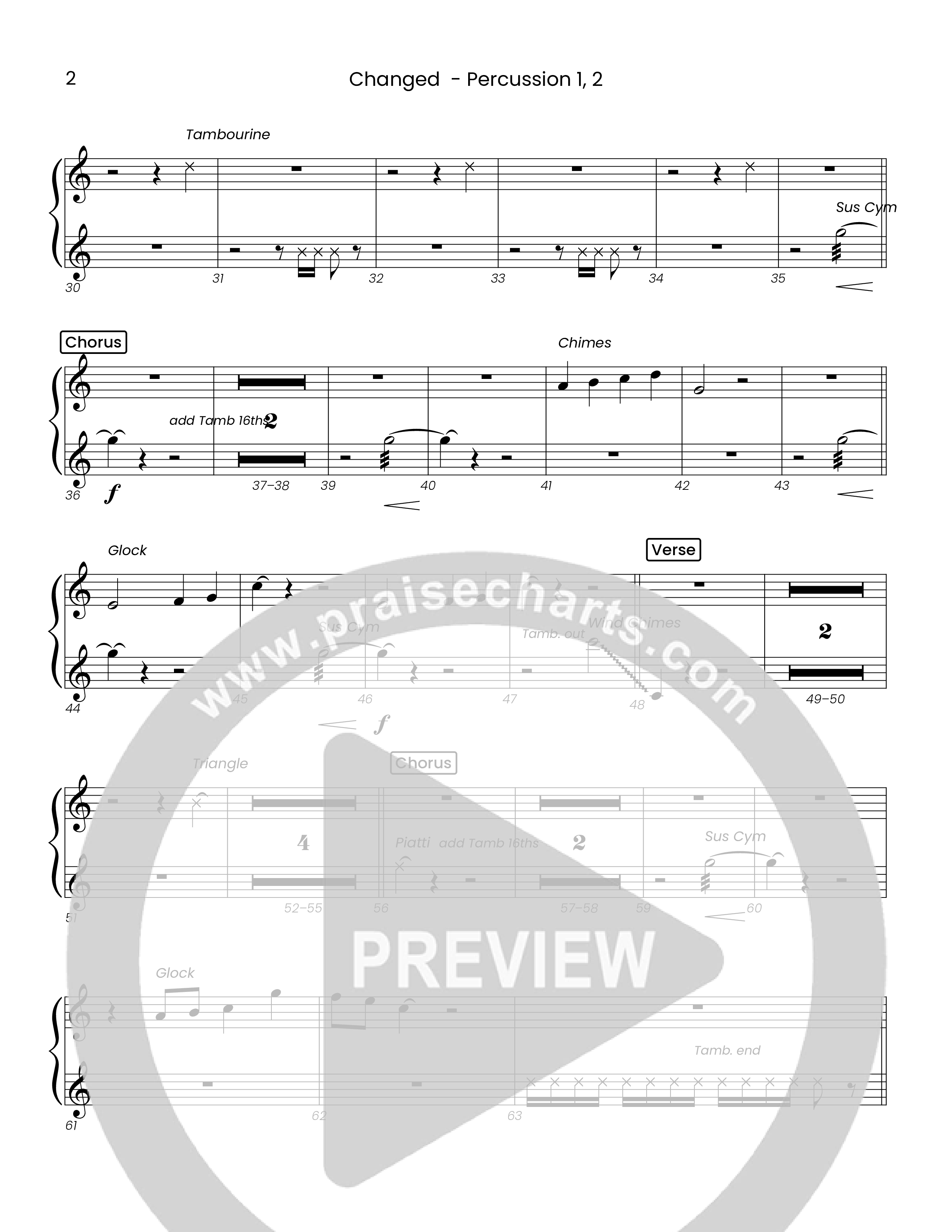 Changed (Choral Anthem SATB) Percussion (Houston's First Worship)