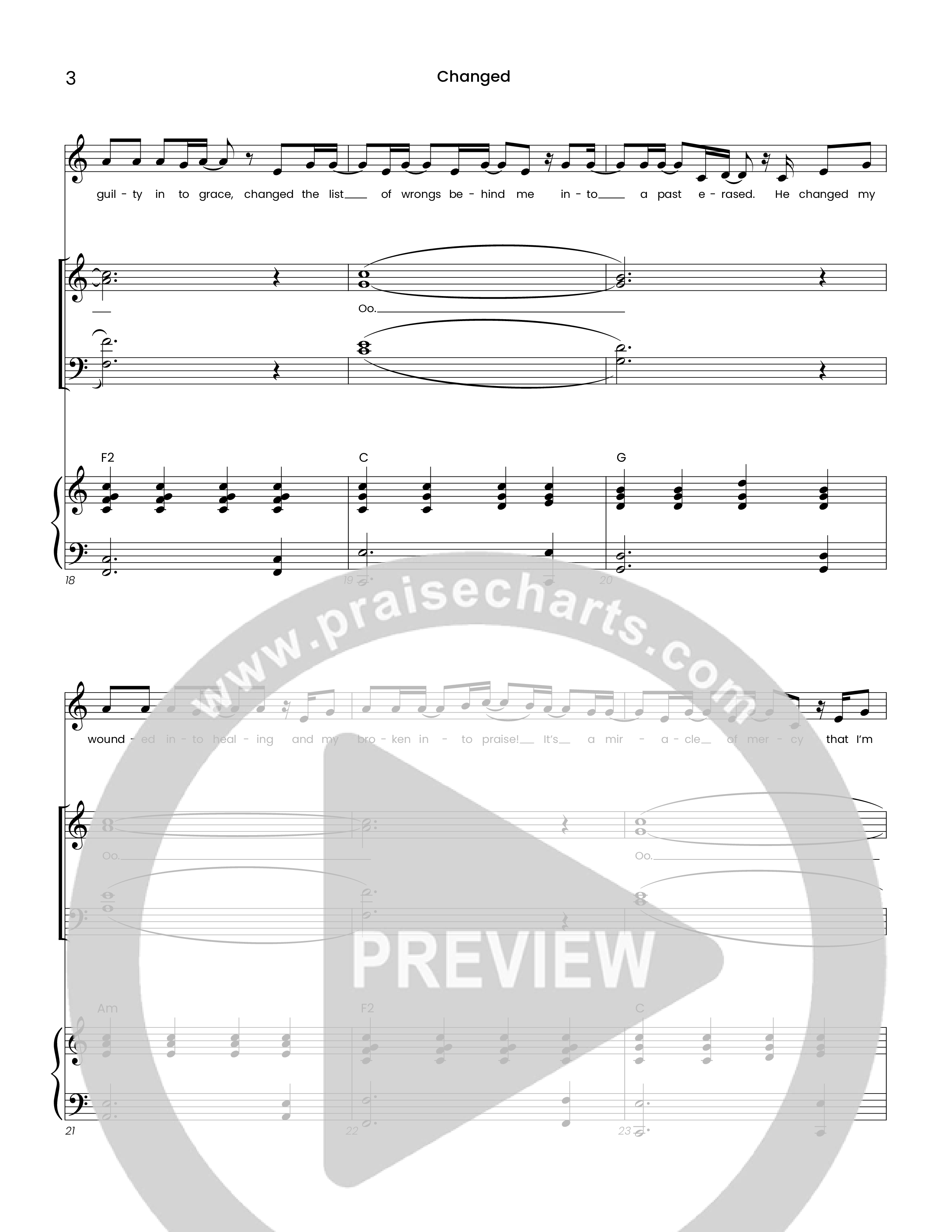Changed (Choral Anthem SATB) Piano/Vocal (SATB) (Houston's First Worship)