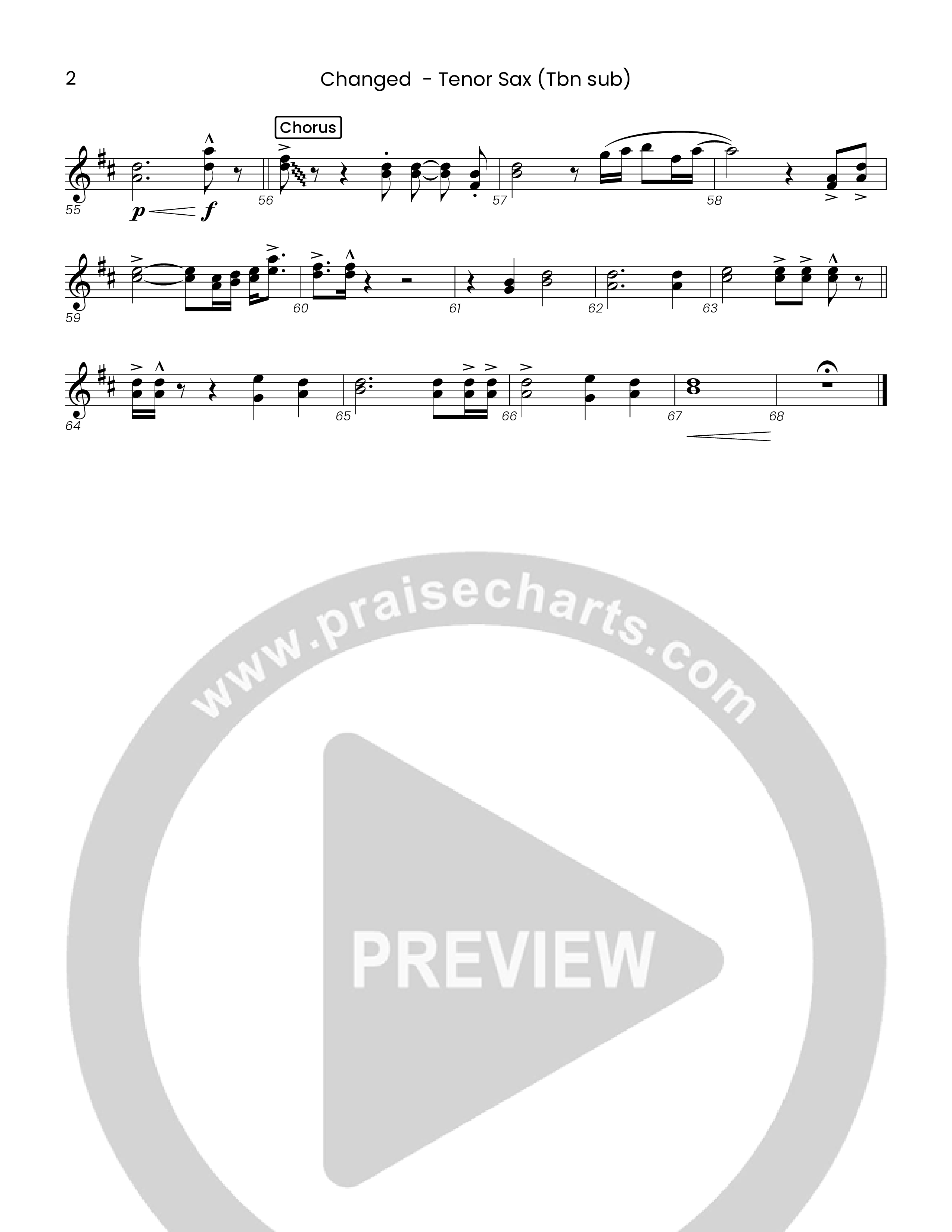 Changed (Choral Anthem SATB) Tenor Sax/Baritone T.C. (Houston's First Worship)