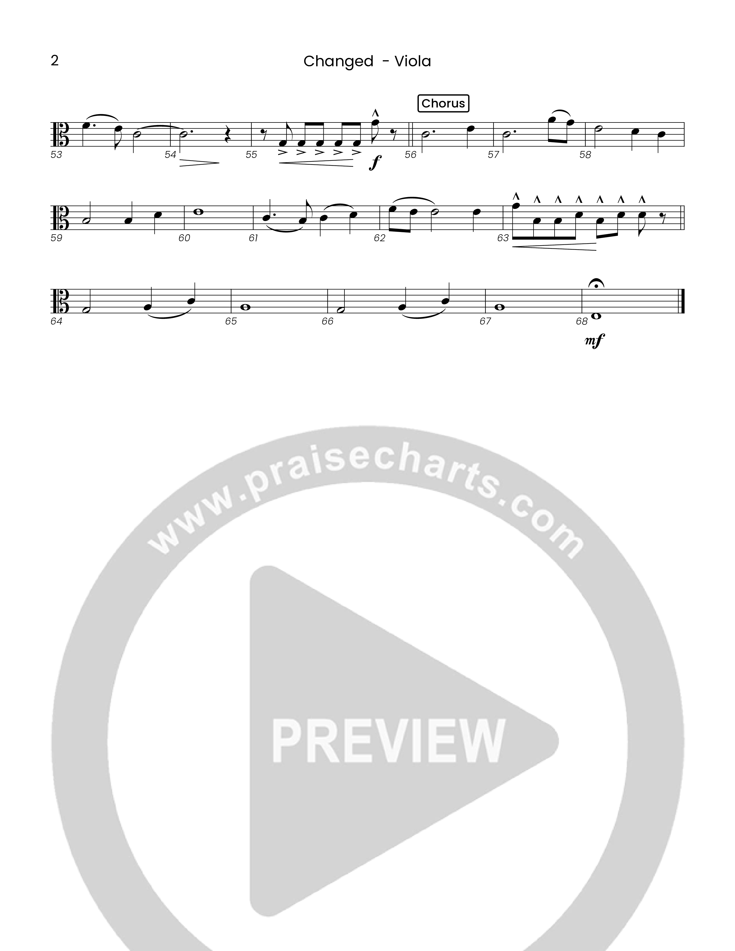 Changed (Choral Anthem SATB) Viola (Houston's First Worship)