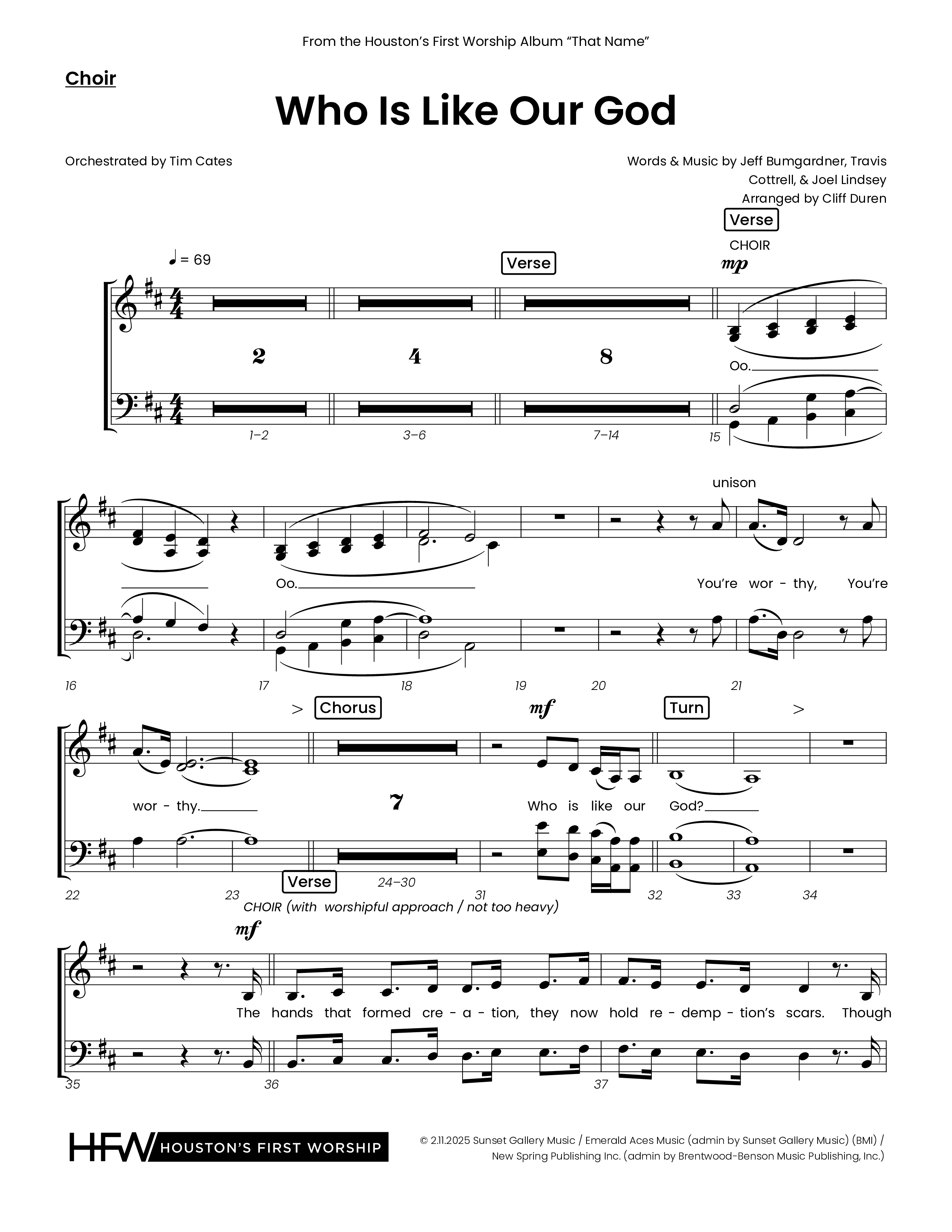 Who Is Like Our God (Choral Anthem SATB) Choir Sheet (Houston's First Worship)