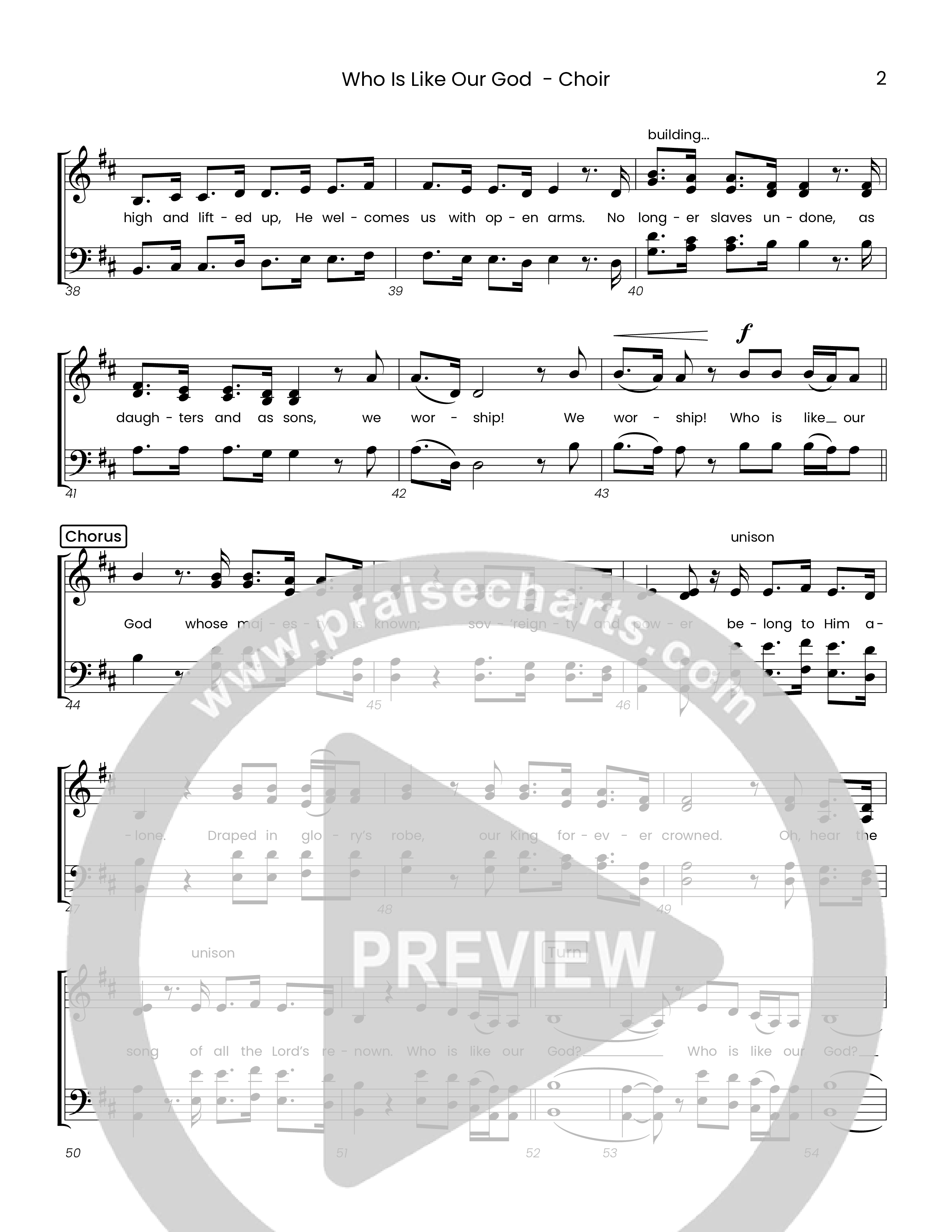 Who Is Like Our God (Choral Anthem SATB) Choir Sheet (Houston's First Worship)