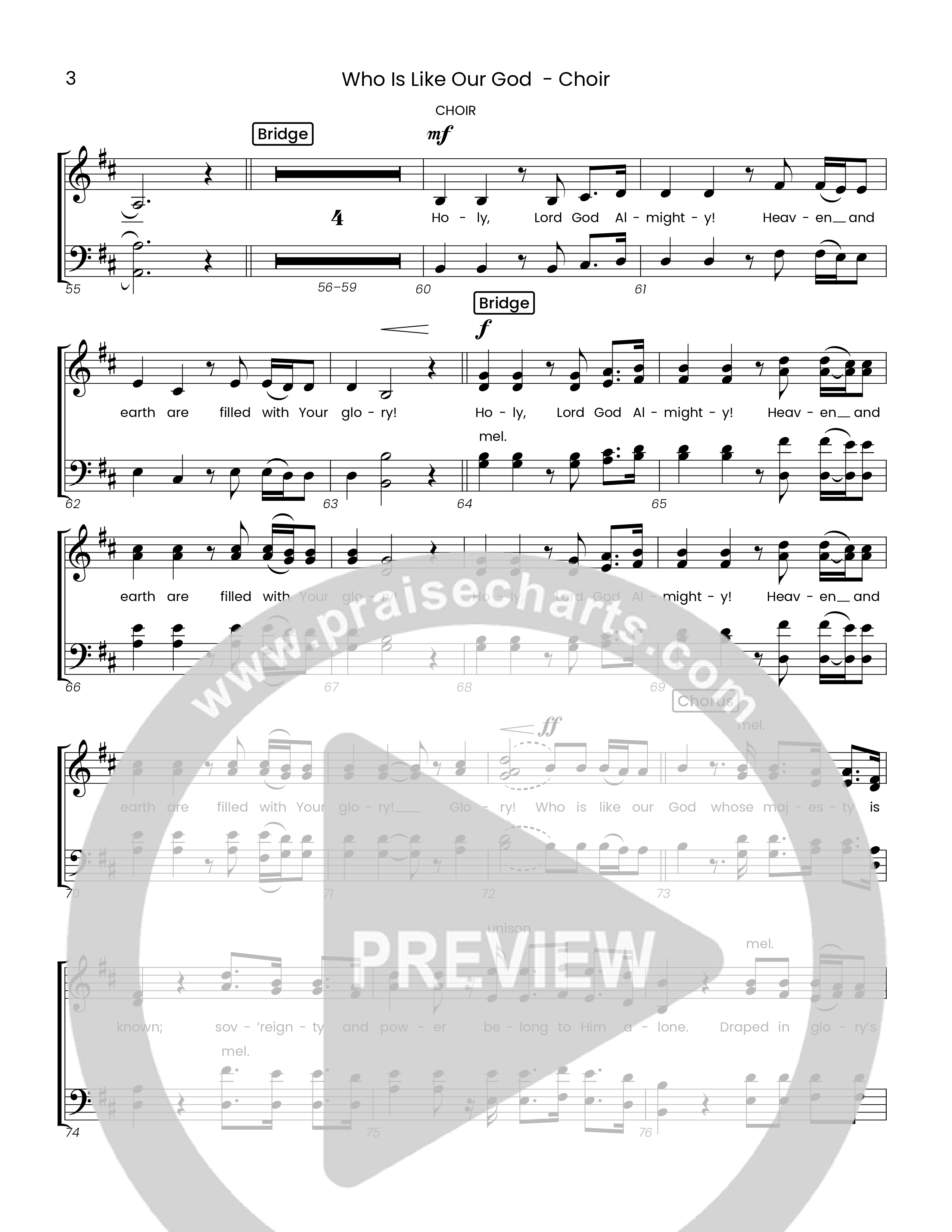 Who Is Like Our God (Choral Anthem SATB) Choir Sheet (Houston's First Worship)