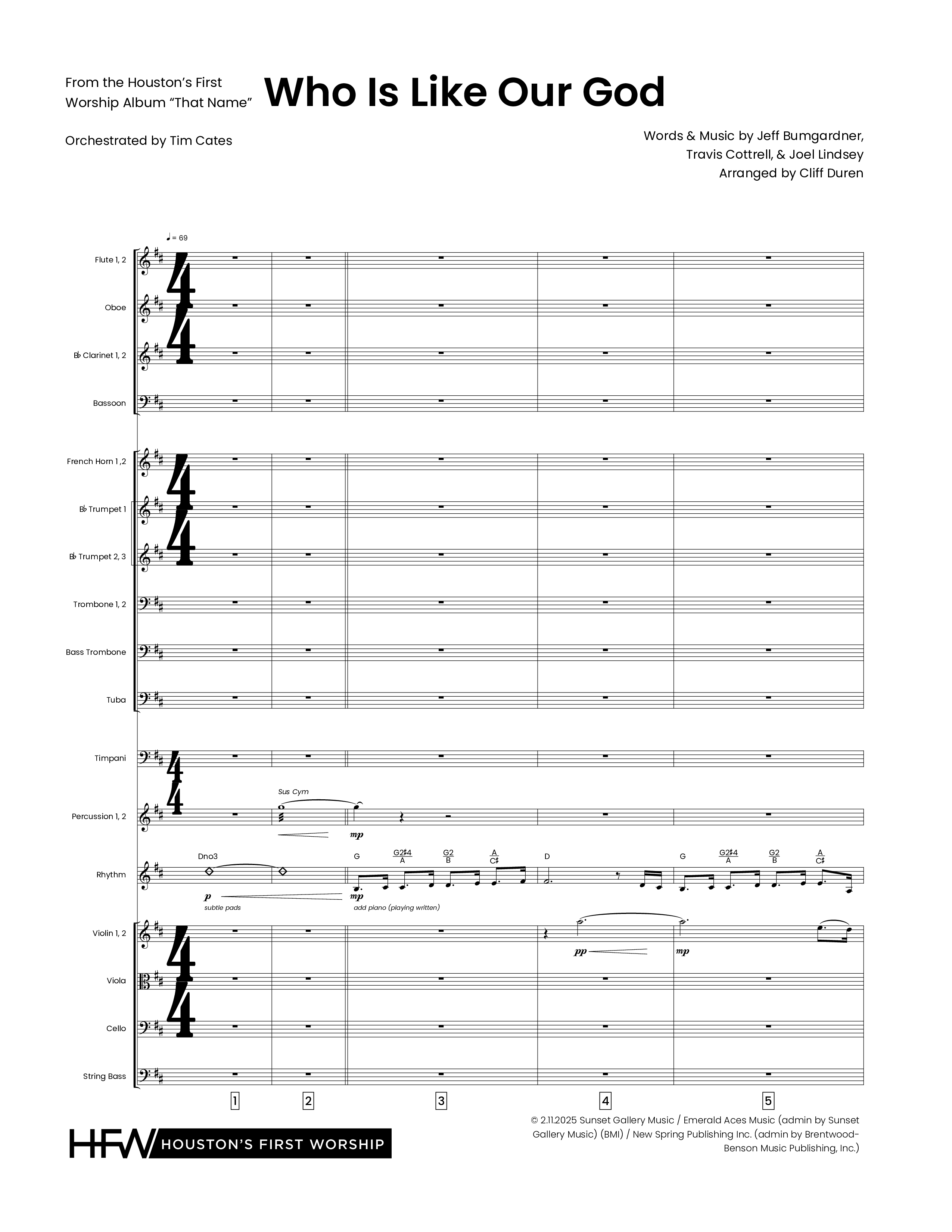 Who Is Like Our God (Choral Anthem SATB) Orchestration (Houston's First Worship)