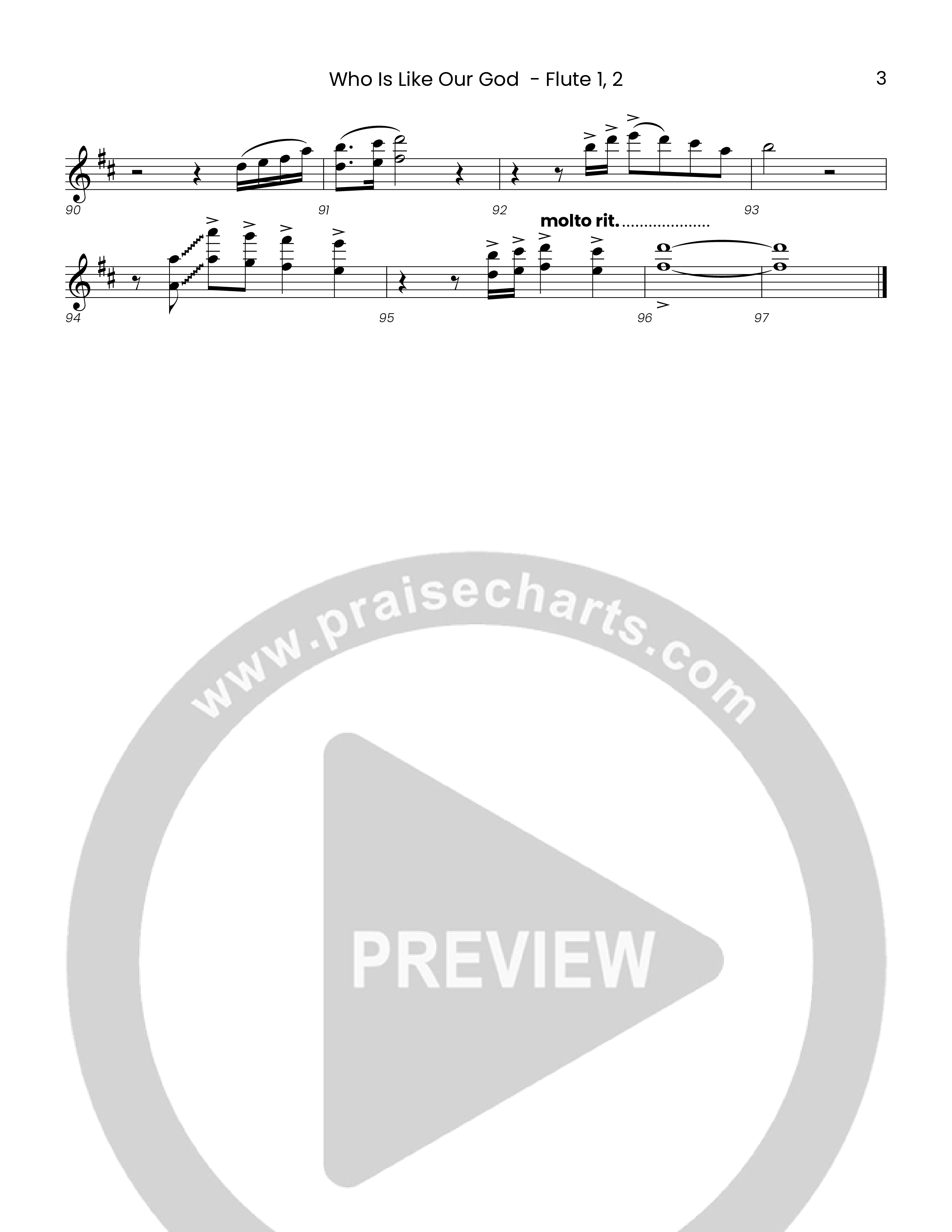 Who Is Like Our God (Choral Anthem SATB) Flute 1/2 (Houston's First Worship)