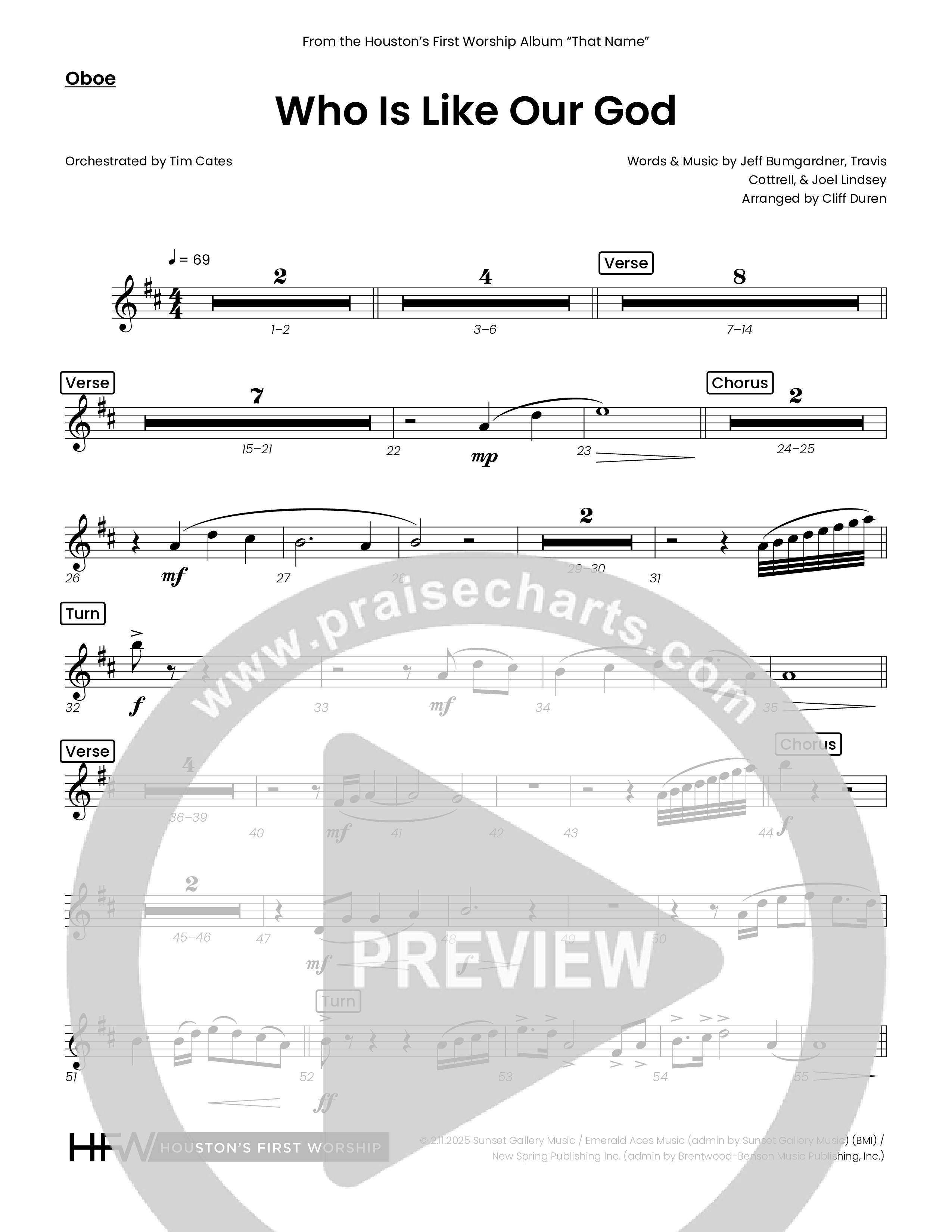 Who Is Like Our God (Choral Anthem SATB) Oboe (Houston's First Worship)