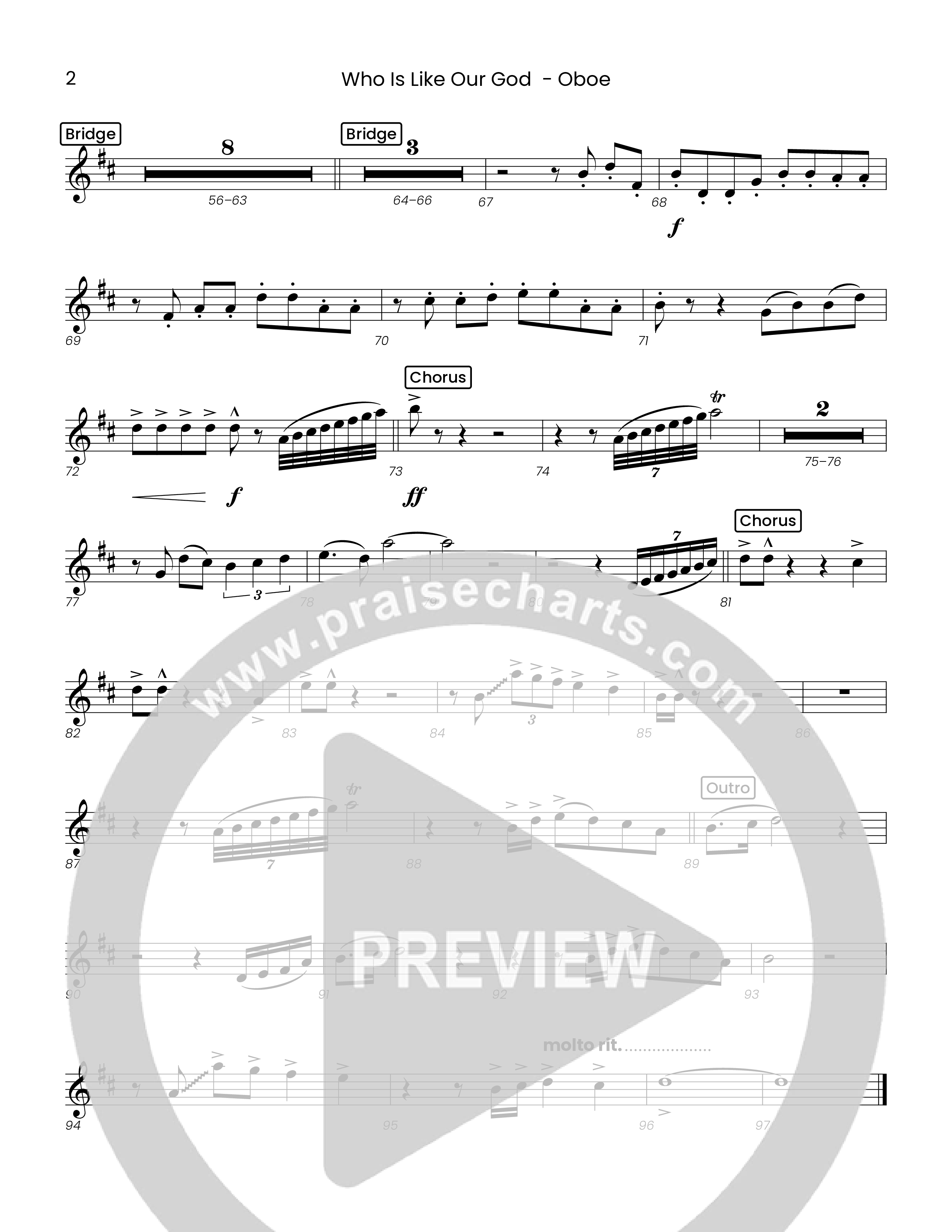 Who Is Like Our God (Choral Anthem SATB) Oboe (Houston's First Worship)