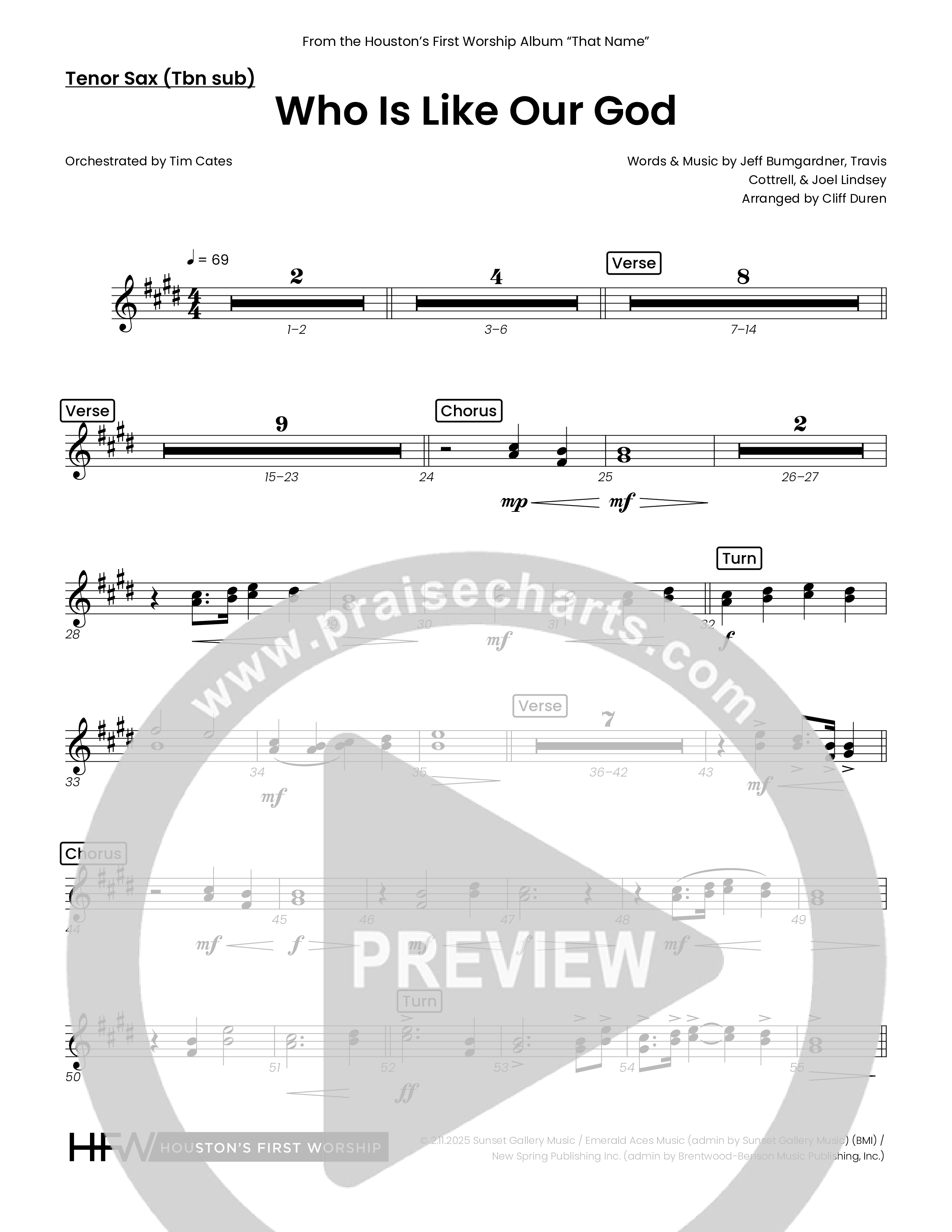 Who Is Like Our God (Choral Anthem SATB) Tenor Sax/Baritone T.C. (Houston's First Worship)