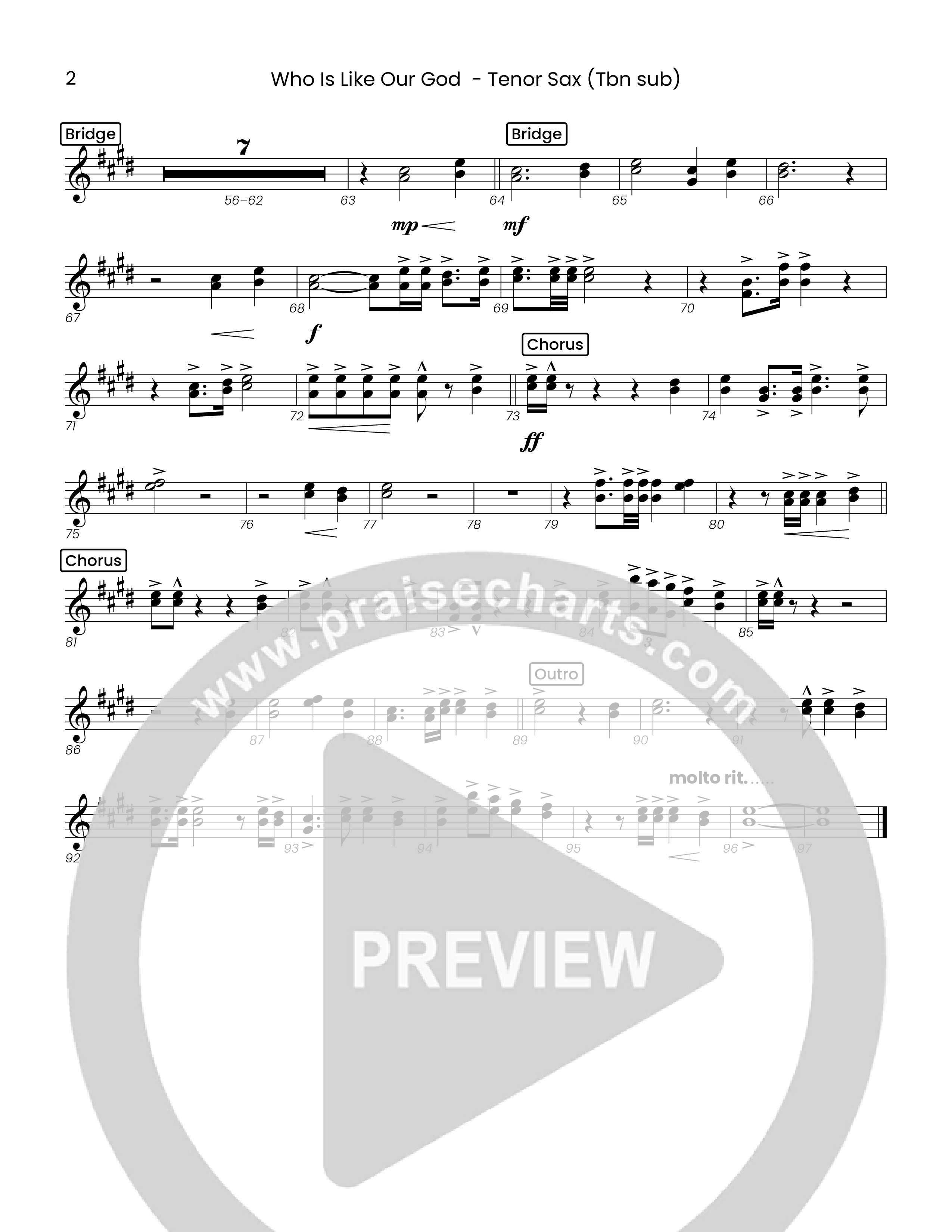 Who Is Like Our God (Choral Anthem SATB) Tenor Sax/Baritone T.C. (Houston's First Worship)