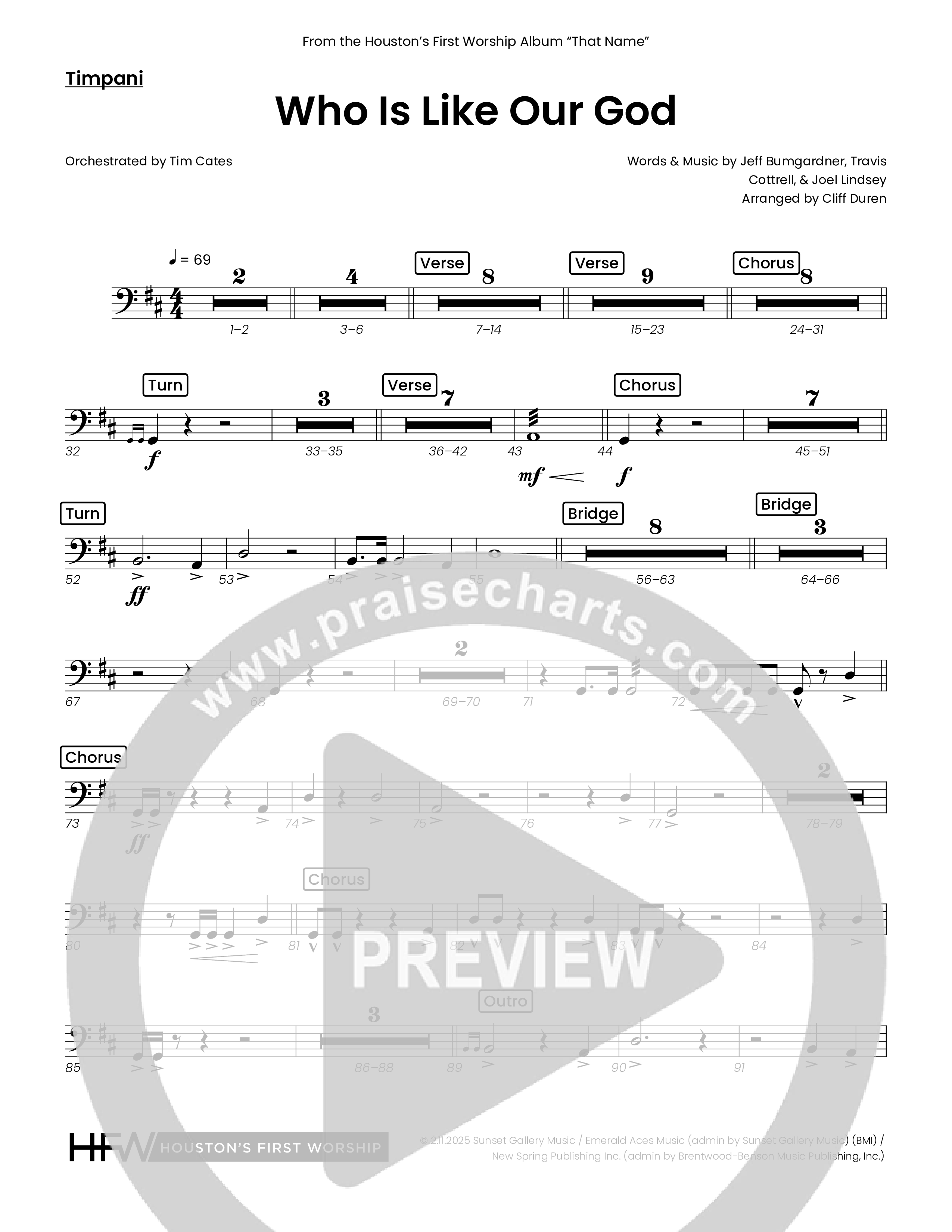 Who Is Like Our God (Choral Anthem SATB) Timpani (Houston's First Worship)