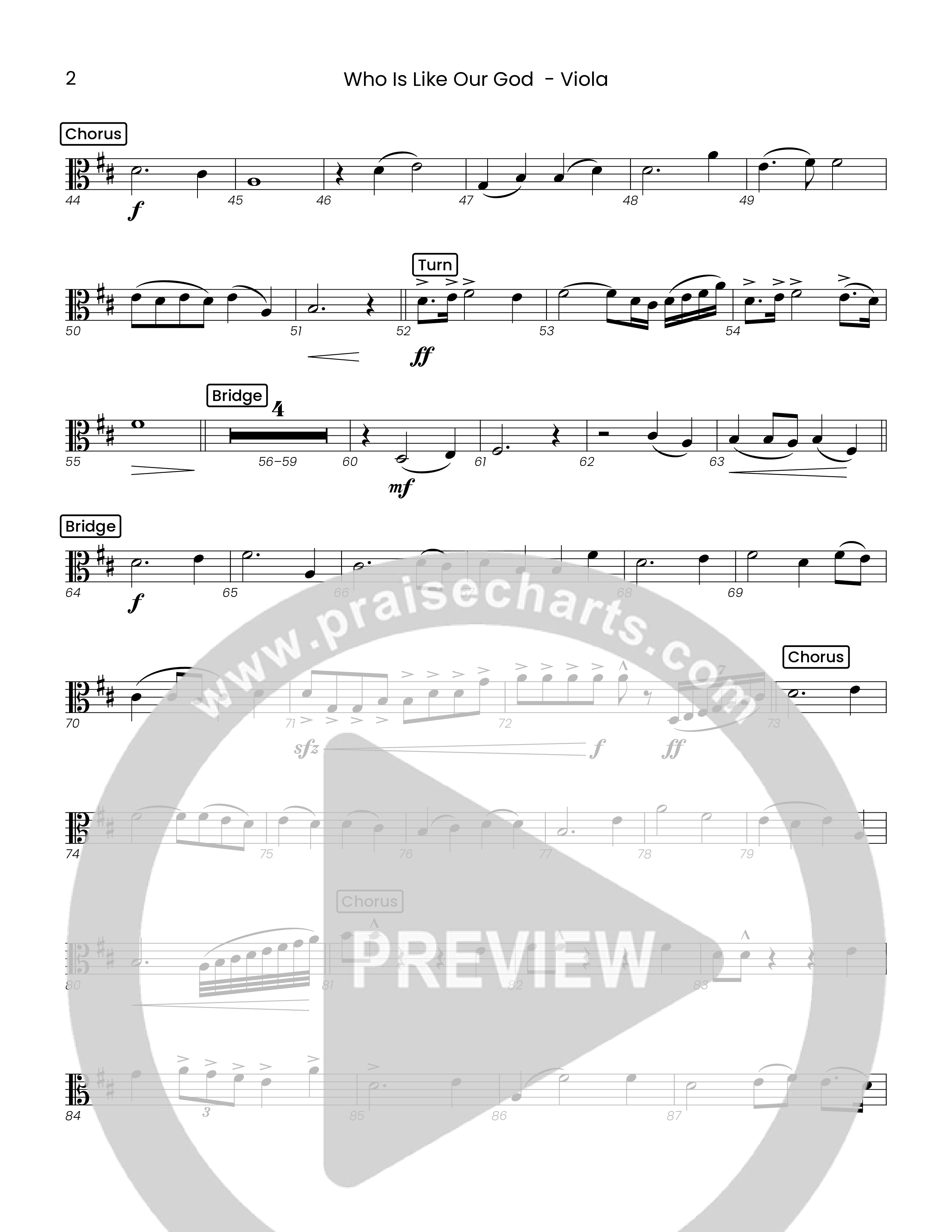 Who Is Like Our God (Choral Anthem SATB) Viola (Houston's First Worship)