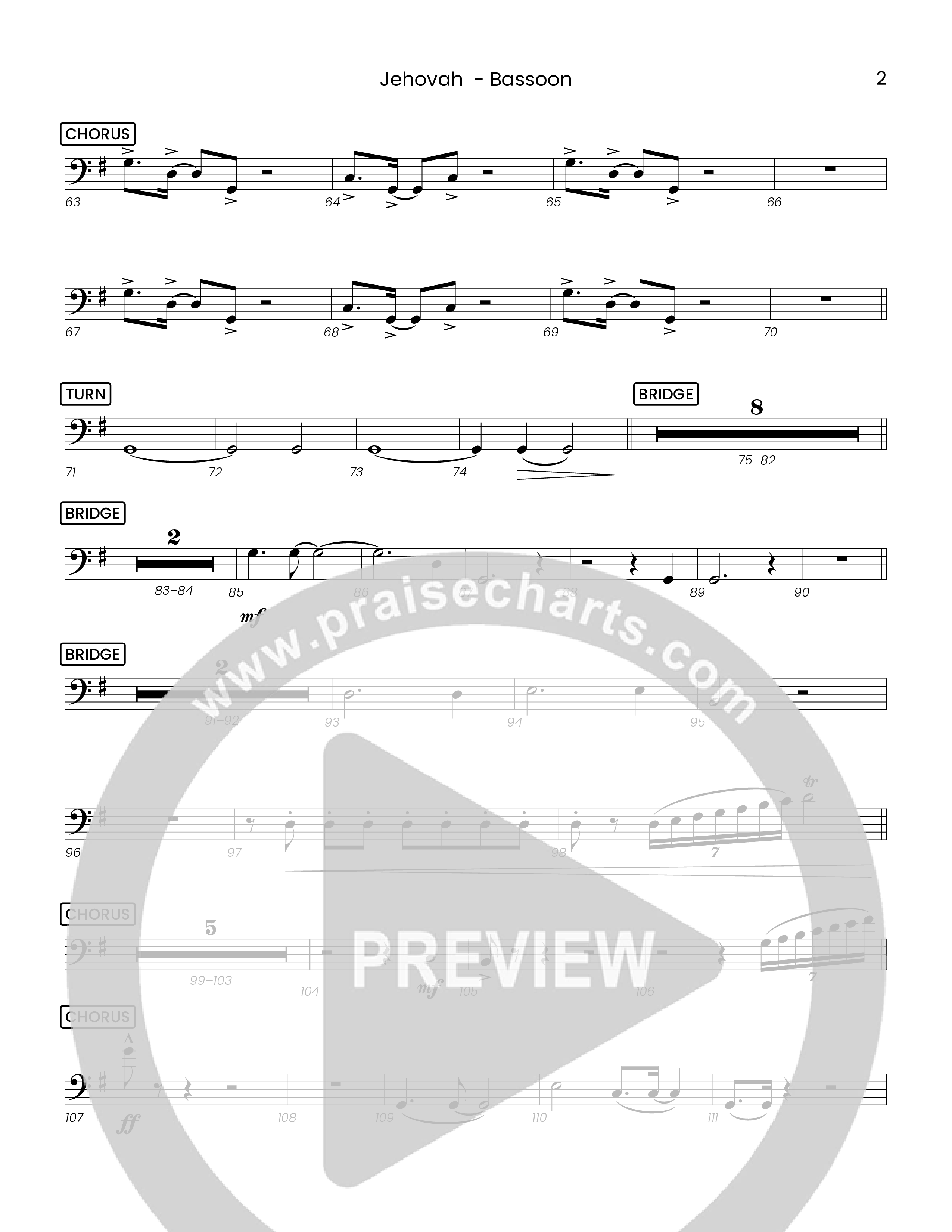 Jehovah (Choral Anthem SATB) Bassoon (Houston's First Worship)