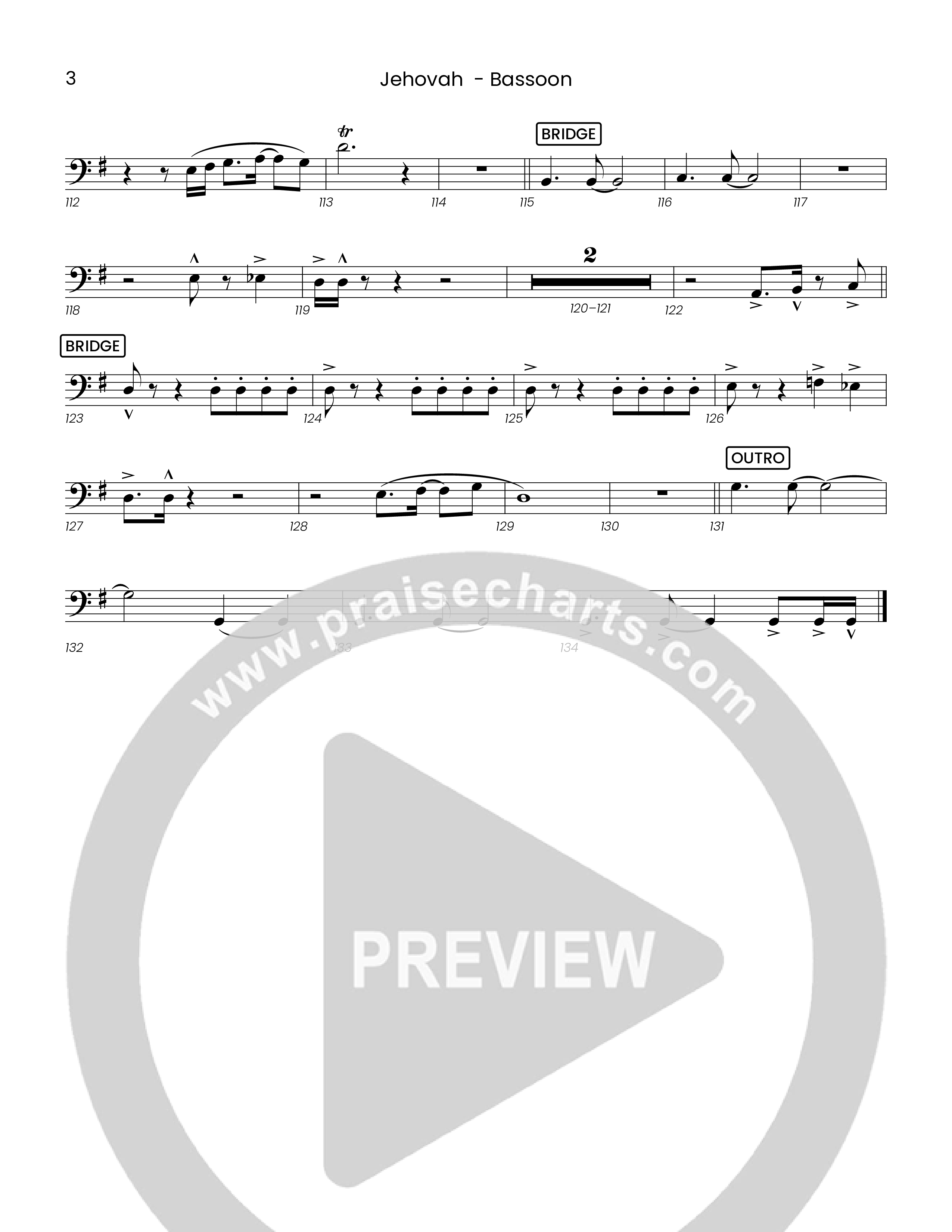 Jehovah (Choral Anthem SATB) Bassoon (Houston's First Worship)