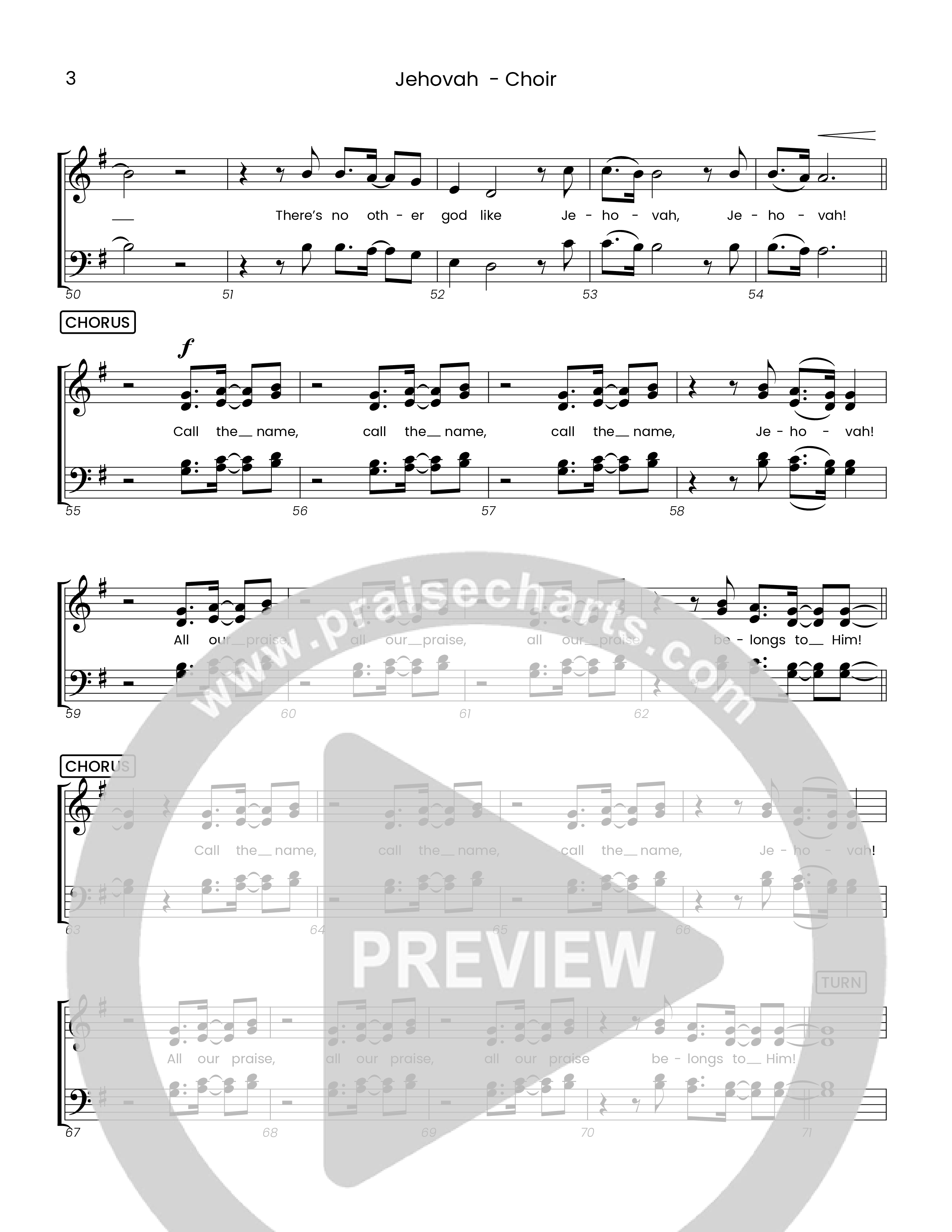 Jehovah (Choral Anthem SATB) Choir Sheet (Houston's First Worship)