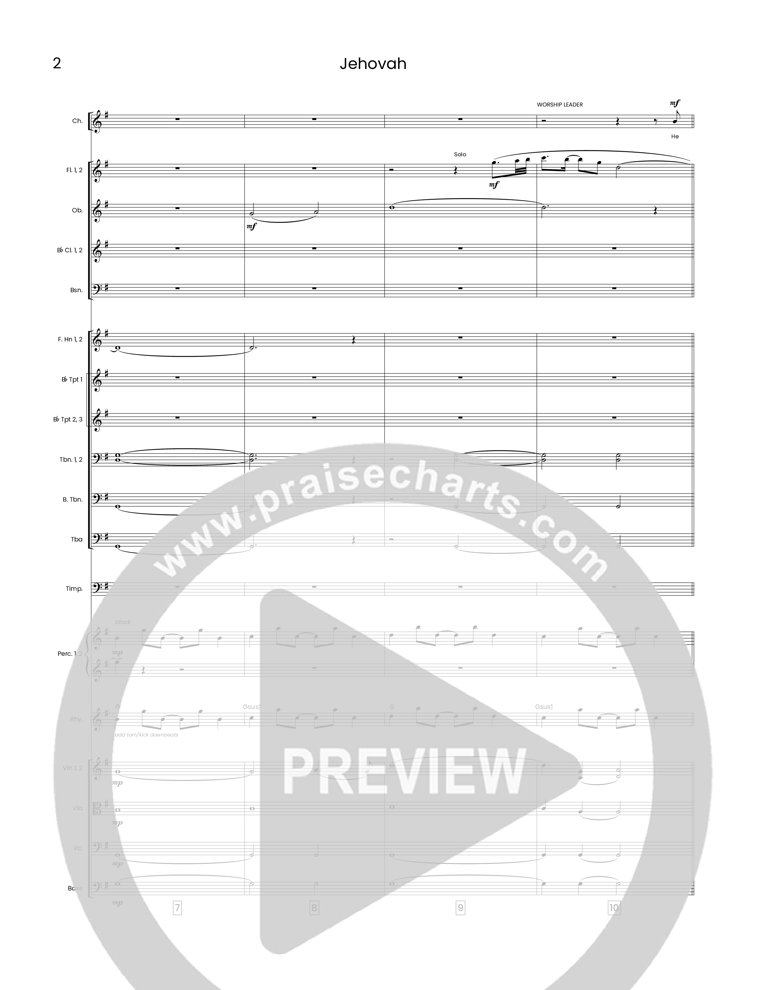 Jehovah (Choral Anthem SATB) Conductor's Score (Houston's First Worship)