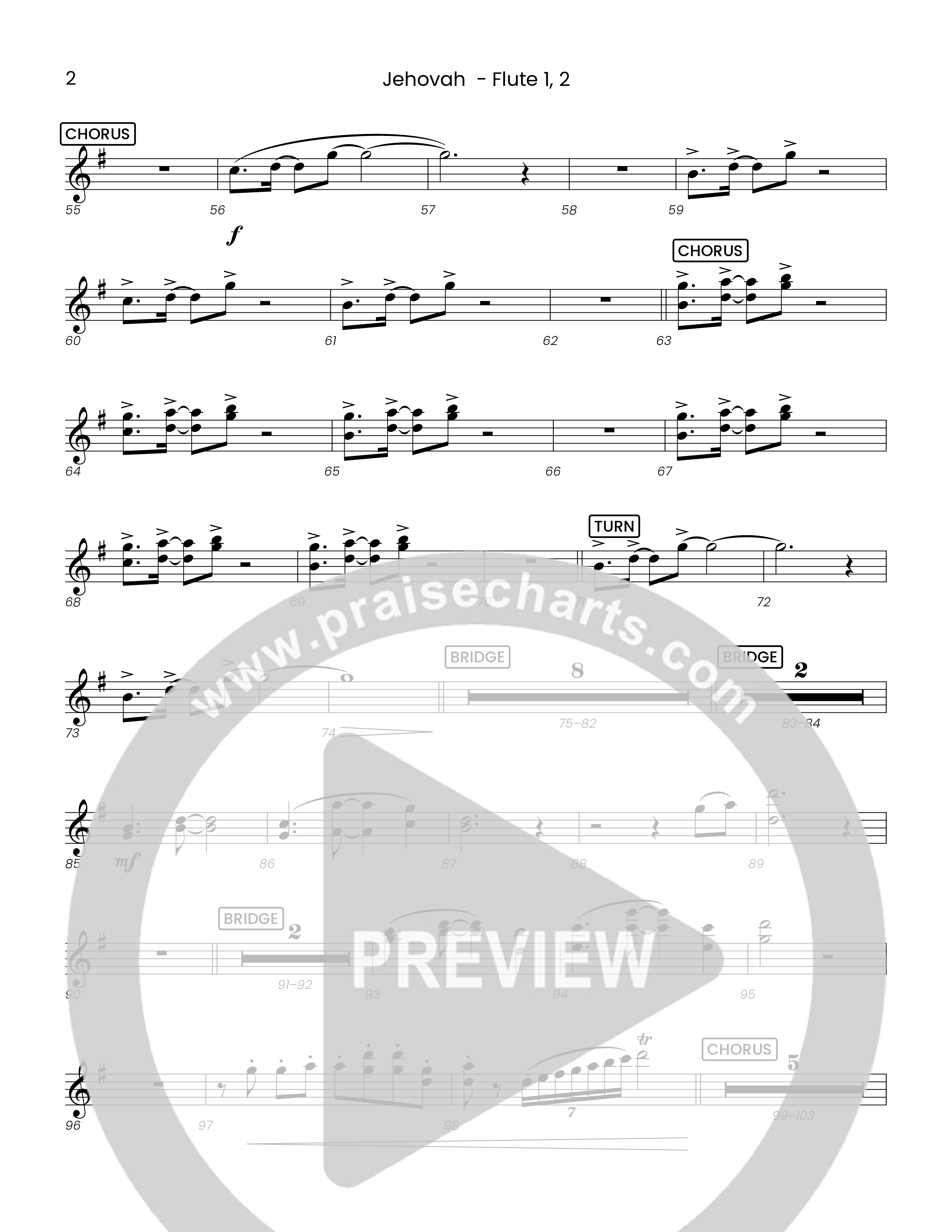Jehovah (Choral Anthem SATB) Flute 1/2 (Houston's First Worship)