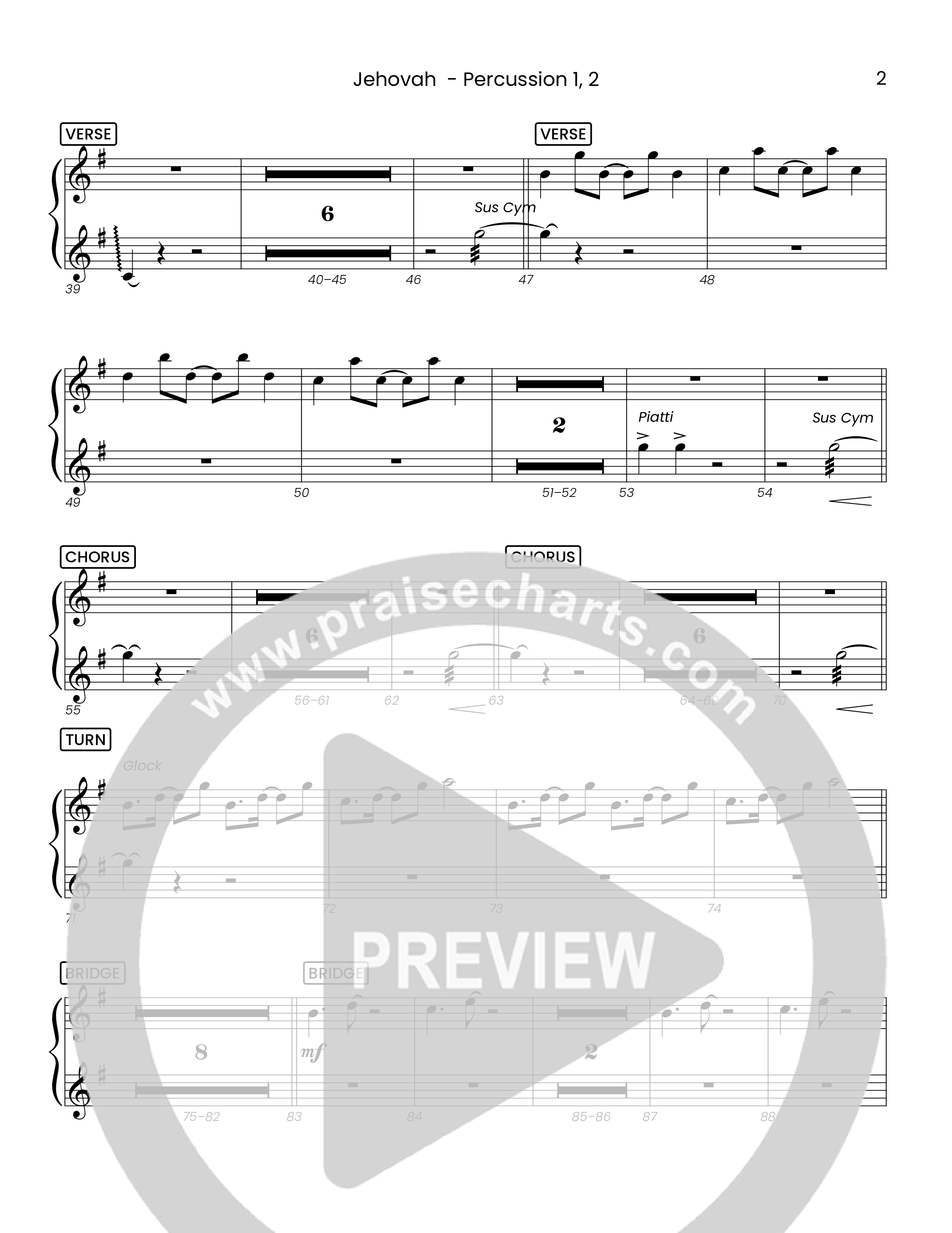 Jehovah (Choral Anthem SATB) Percussion (Houston's First Worship)