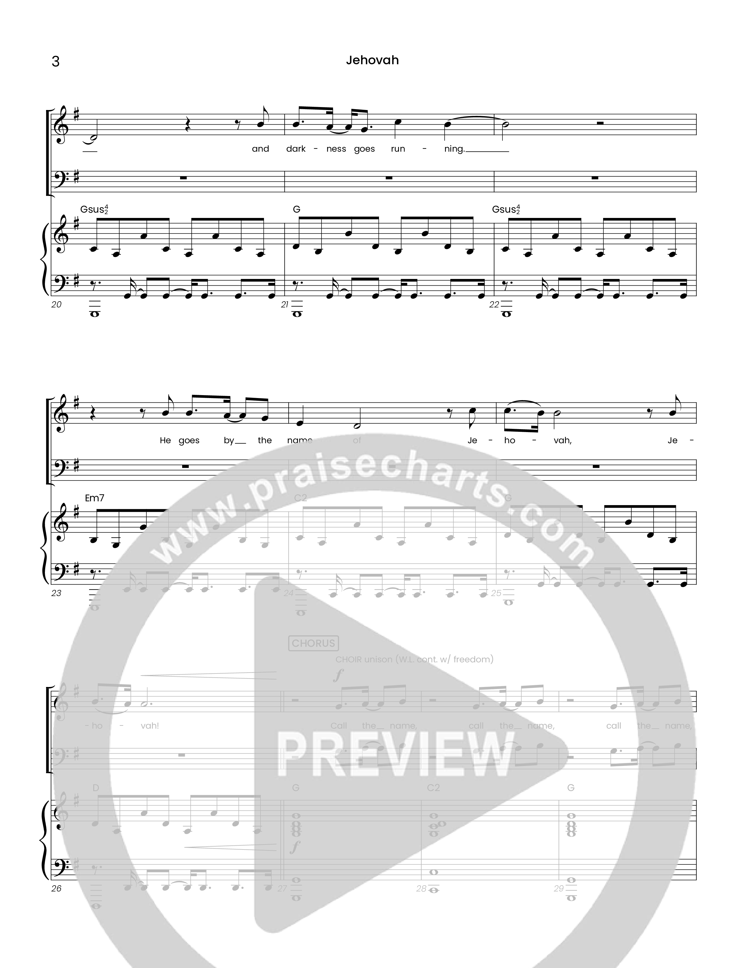 Jehovah (Choral Anthem SATB) Piano/Vocal (SATB) (Houston's First Worship)