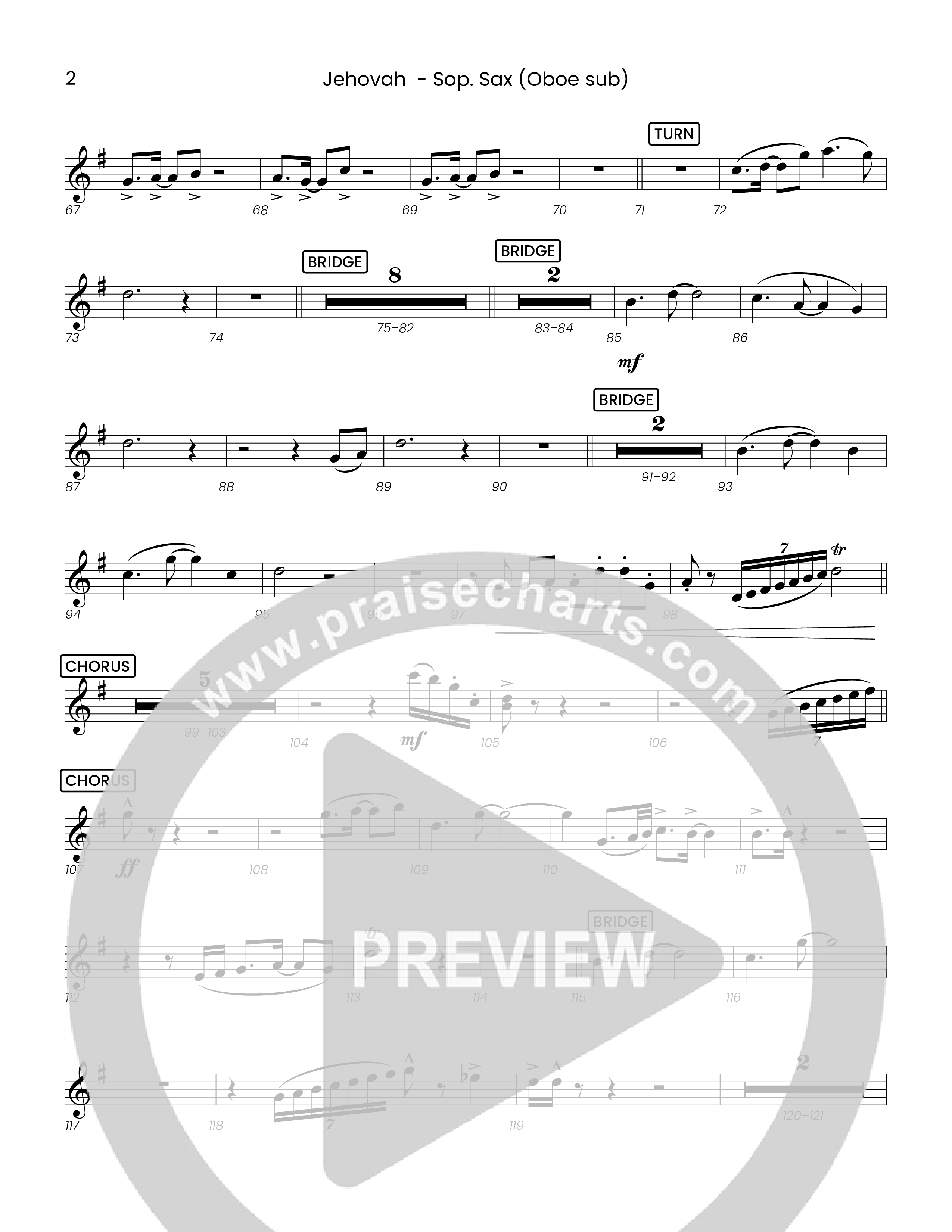 Jehovah (Choral Anthem SATB) Soprano Sax (Houston's First Worship)