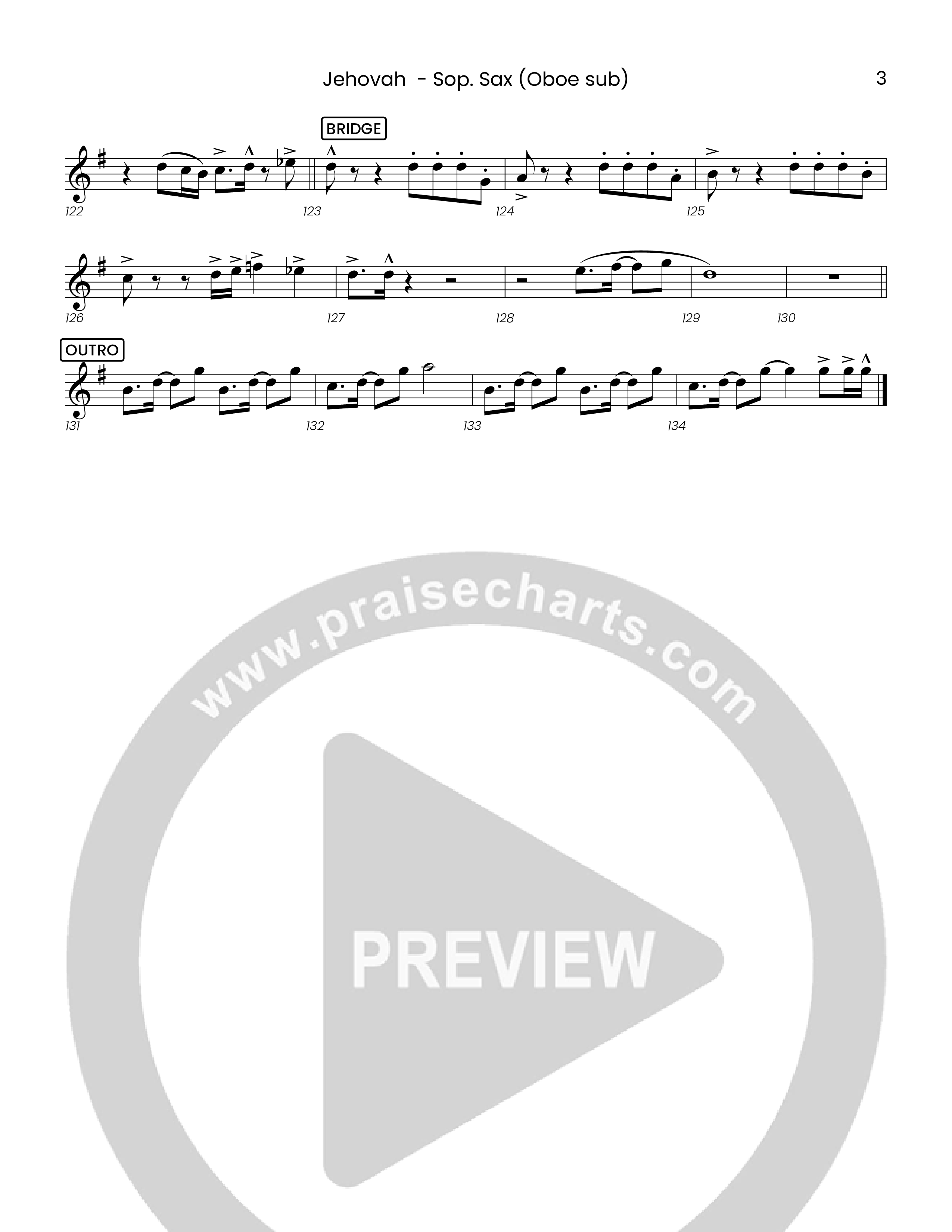 Jehovah (Choral Anthem SATB) Soprano Sax (Houston's First Worship)