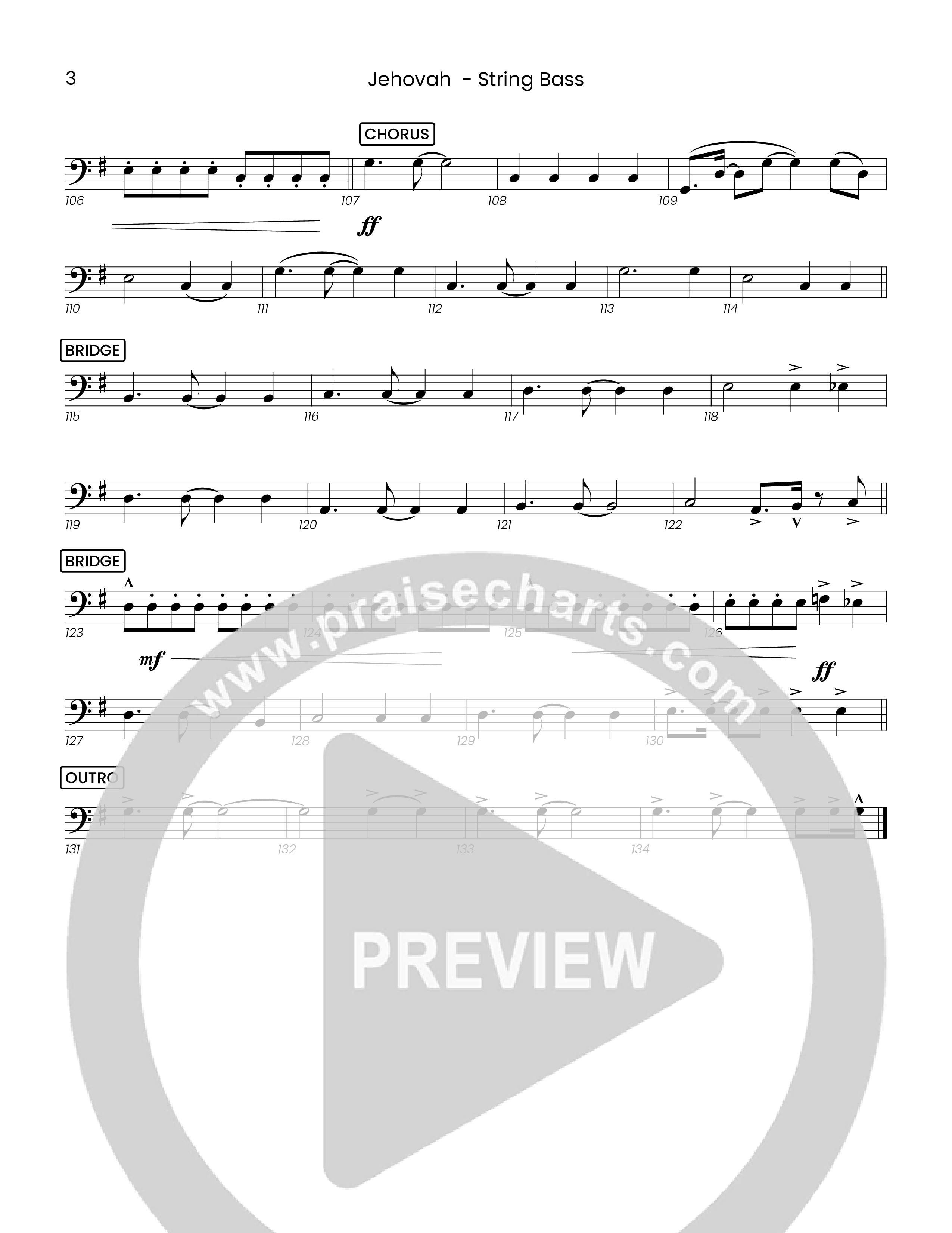 Jehovah (Choral Anthem SATB) String Bass (Houston's First Worship)