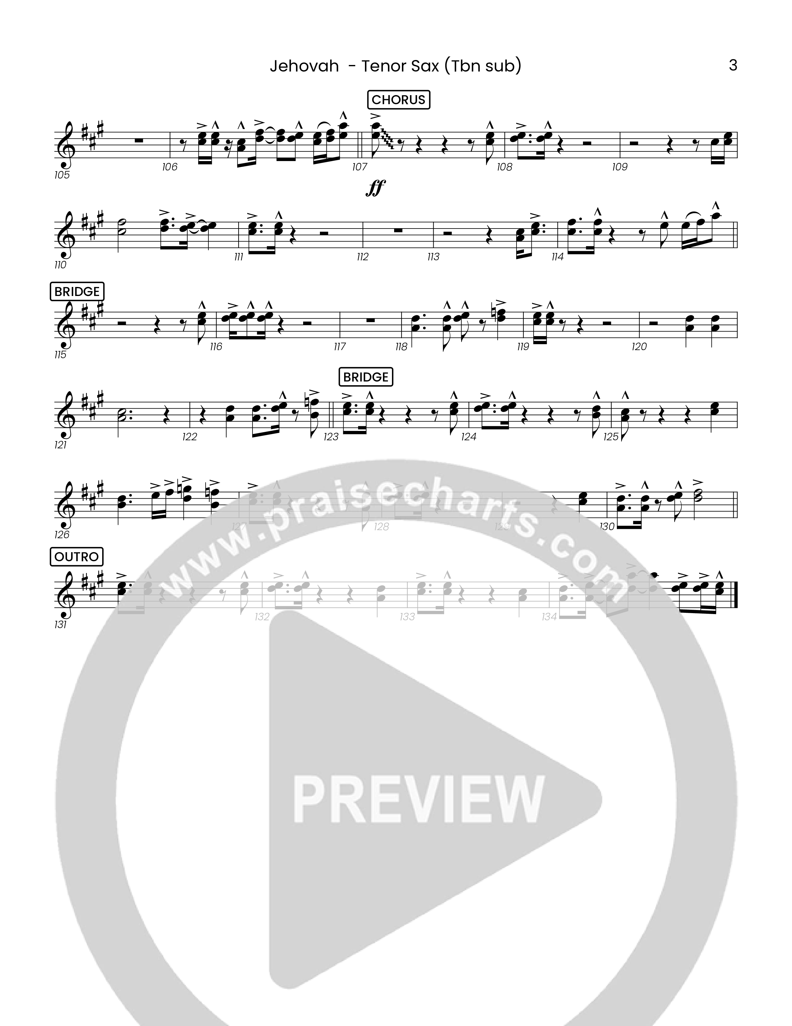 Jehovah (Choral Anthem SATB) Tenor Sax/Baritone T.C. (Houston's First Worship)