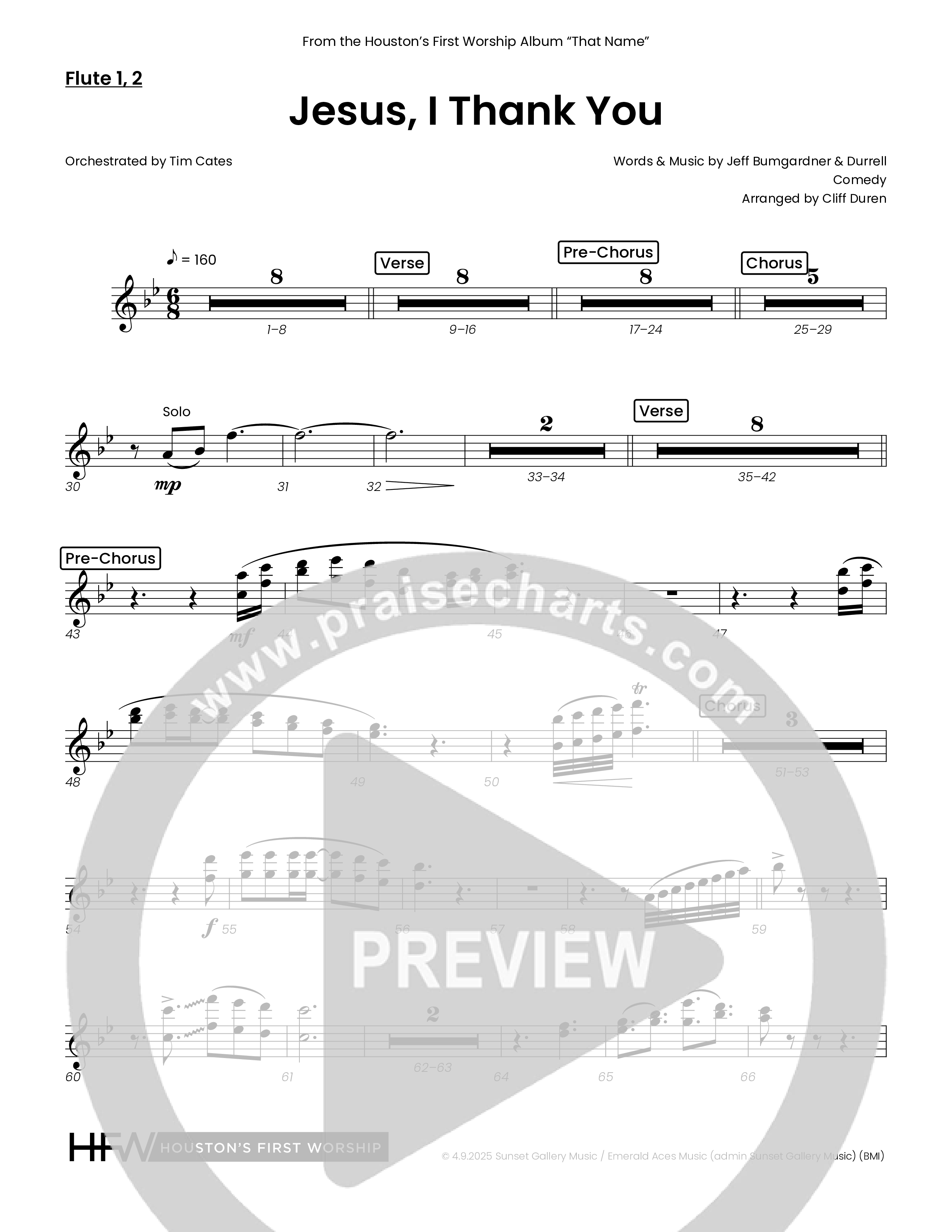 Jesus I Thank You (Choral Anthem SATB) Wind Pack (Houston's First Worship)