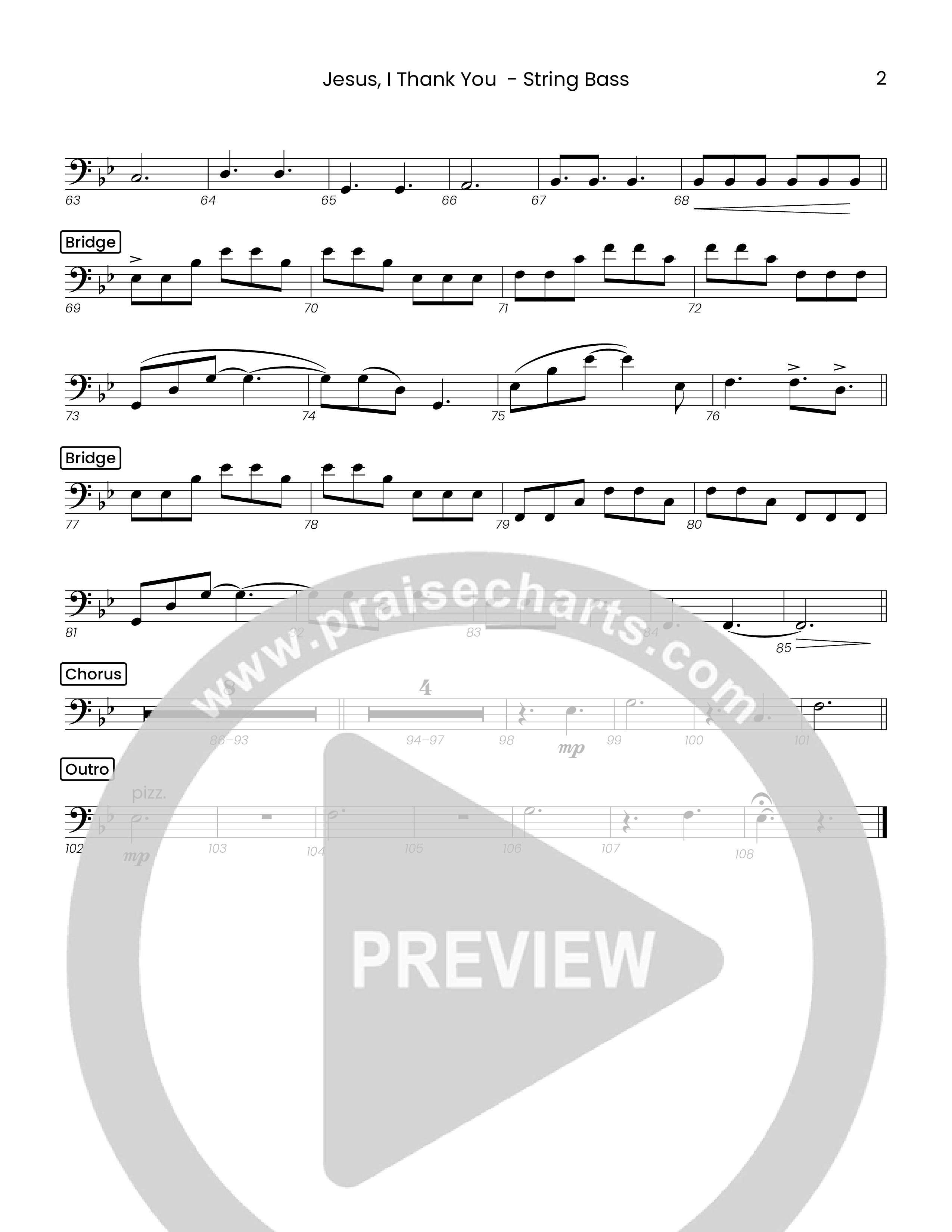 Jesus I Thank You (Choral Anthem SATB) String Bass (Houston's First Worship)