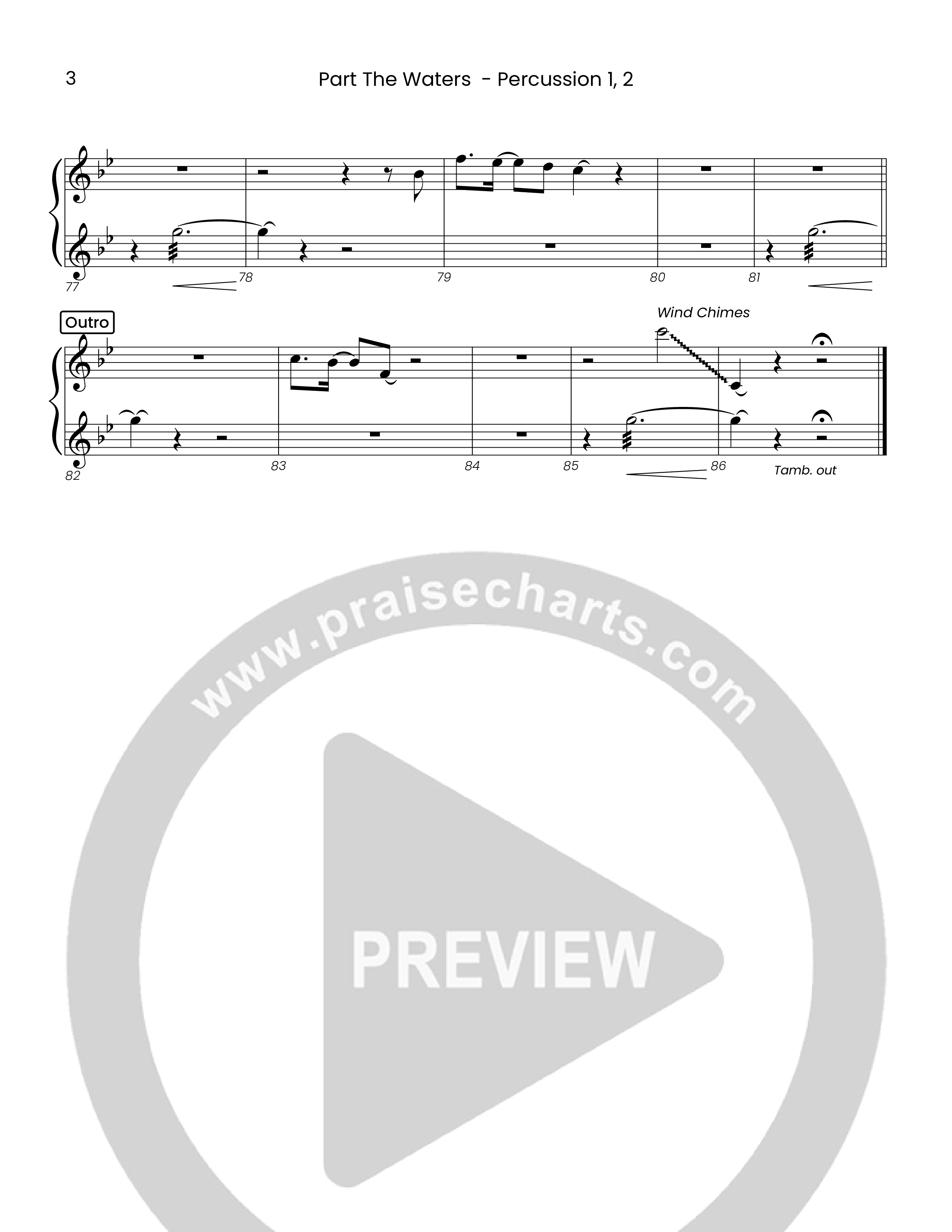 Part The Waters (Choral Anthem SATB) Percussion (Houston's First Worship)