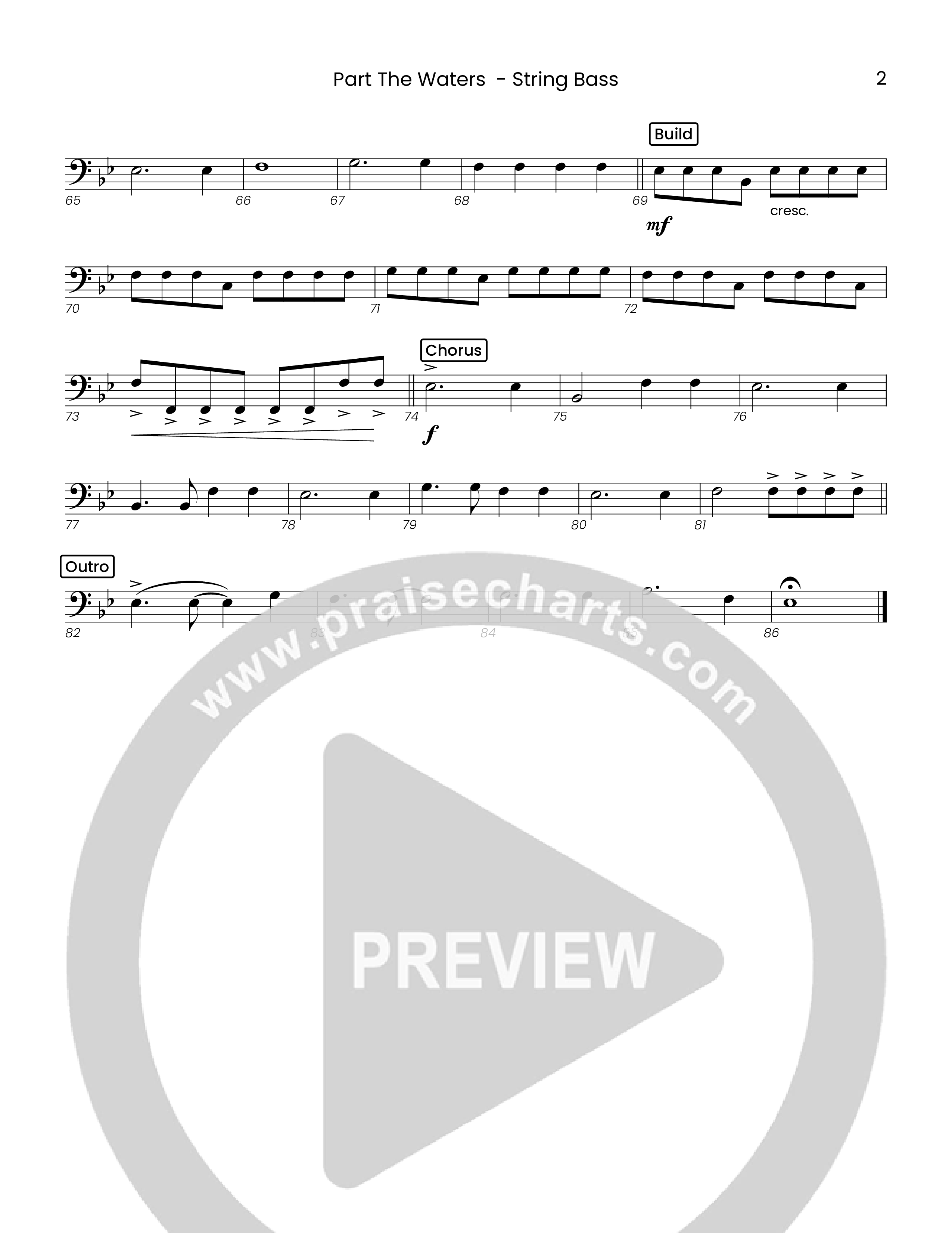 Part The Waters (Choral Anthem SATB) String Bass (Houston's First Worship)