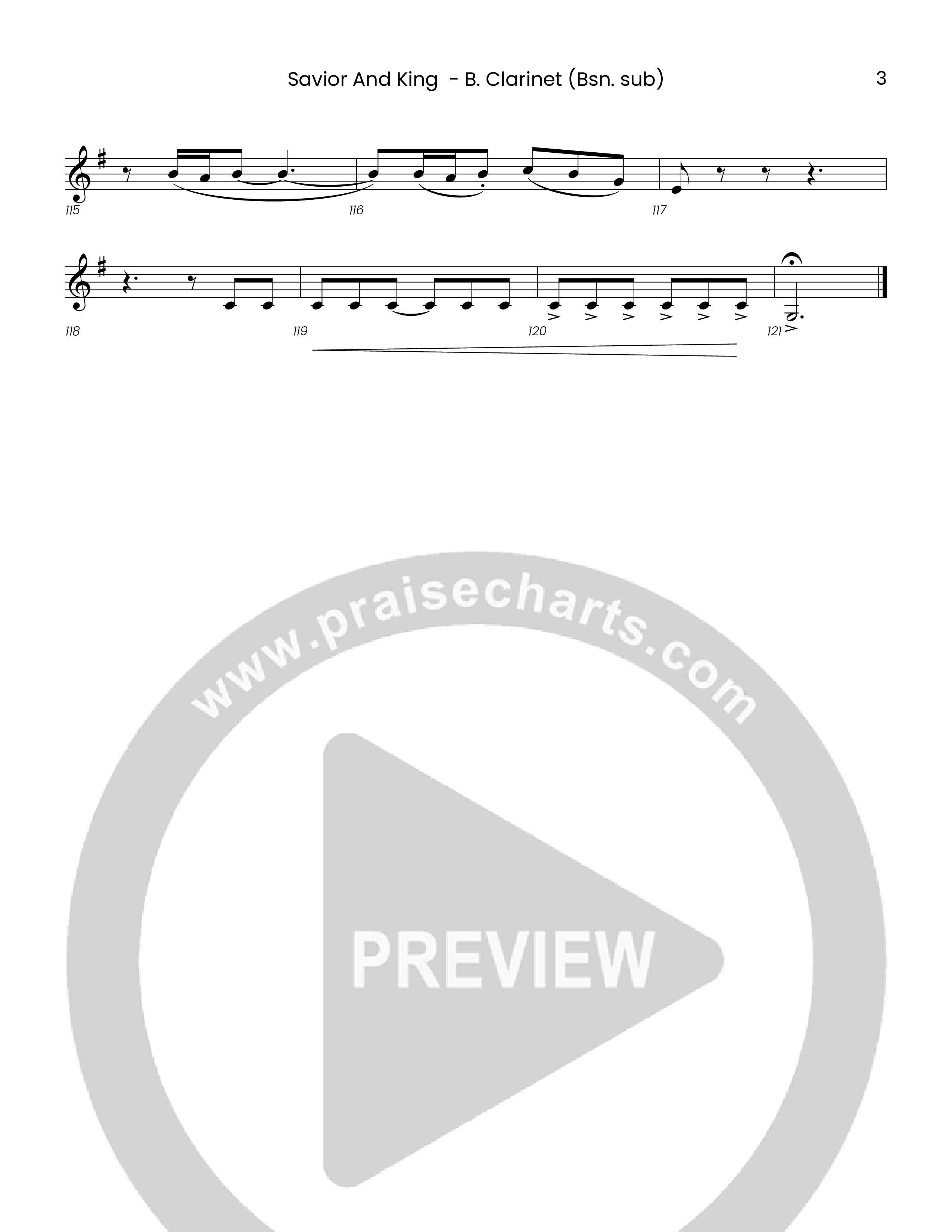 Savior And King (Choral Anthem SATB) Bass Clarinet (Houston's First Worship)