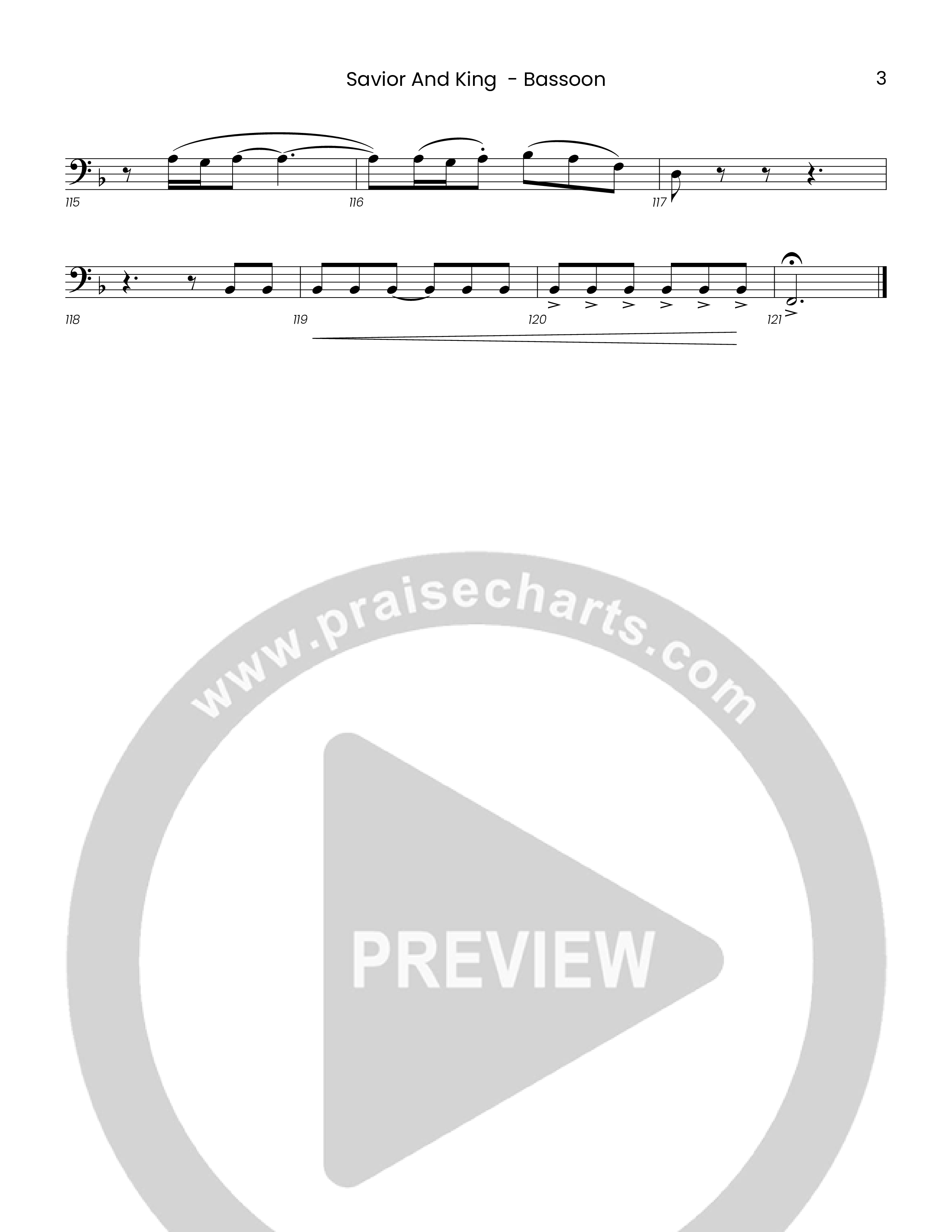 Savior And King (Choral Anthem SATB) Bassoon (Houston's First Worship)