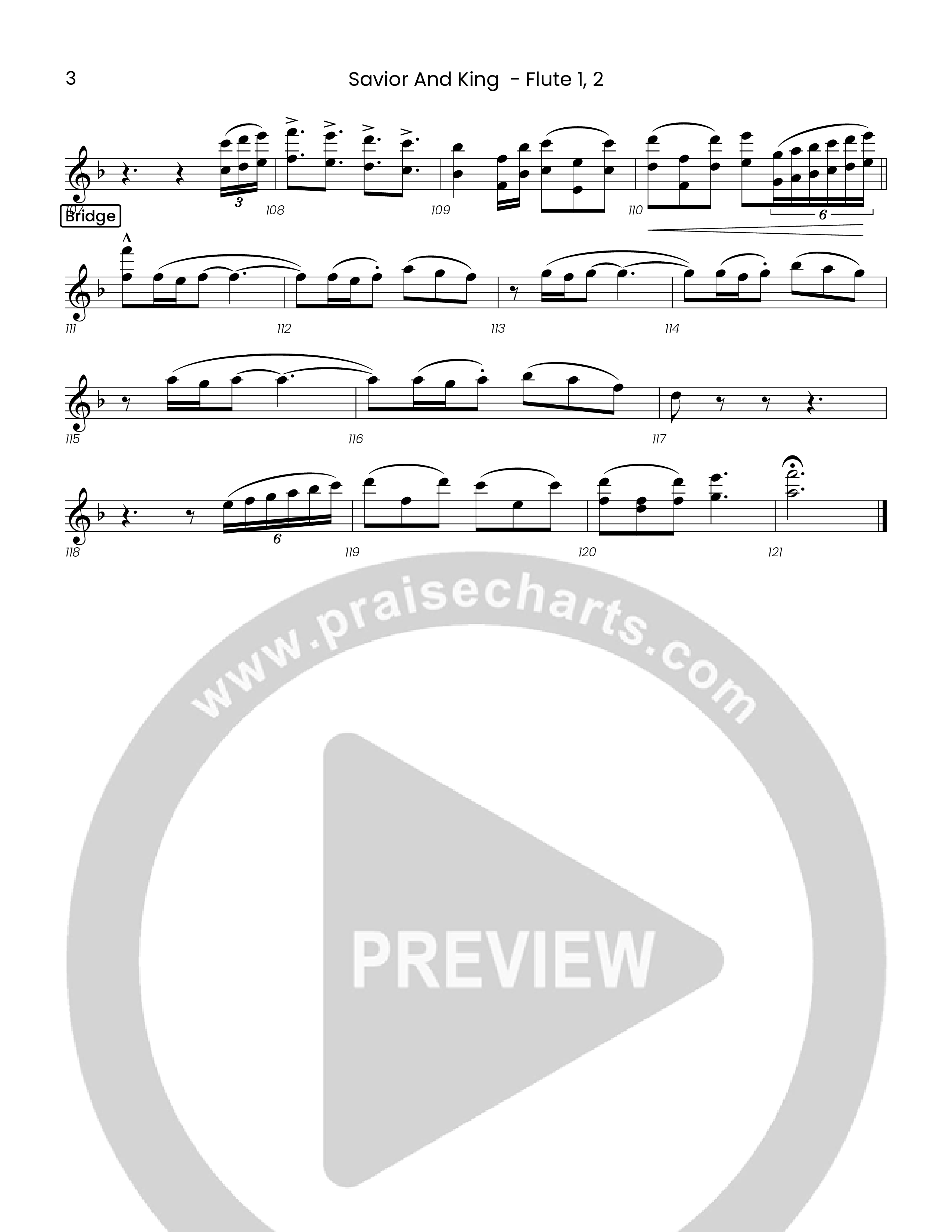 Savior And King (Choral Anthem SATB) Flute 1/2 (Houston's First Worship)