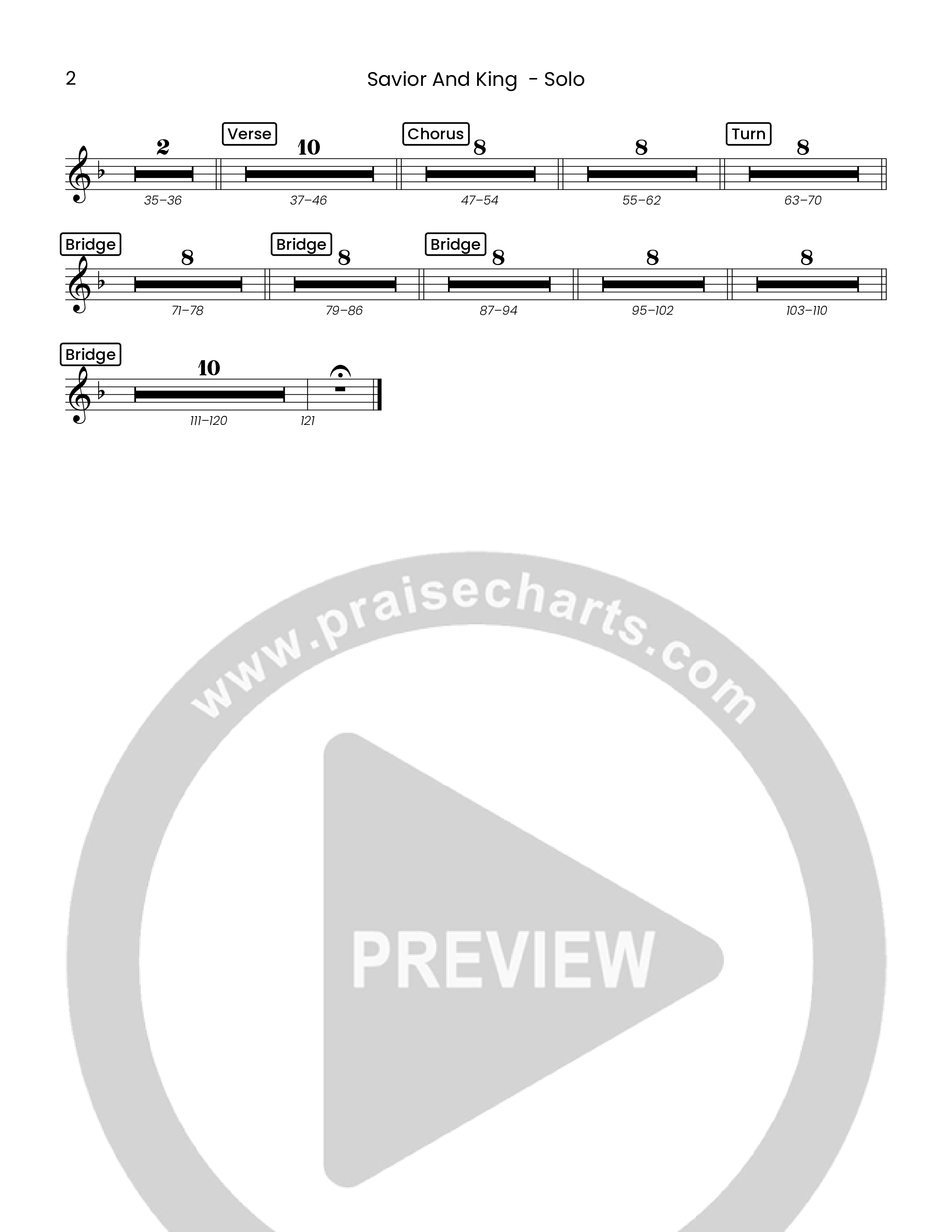 Savior And King (Choral Anthem SATB) Solo Line (Houston's First Worship)