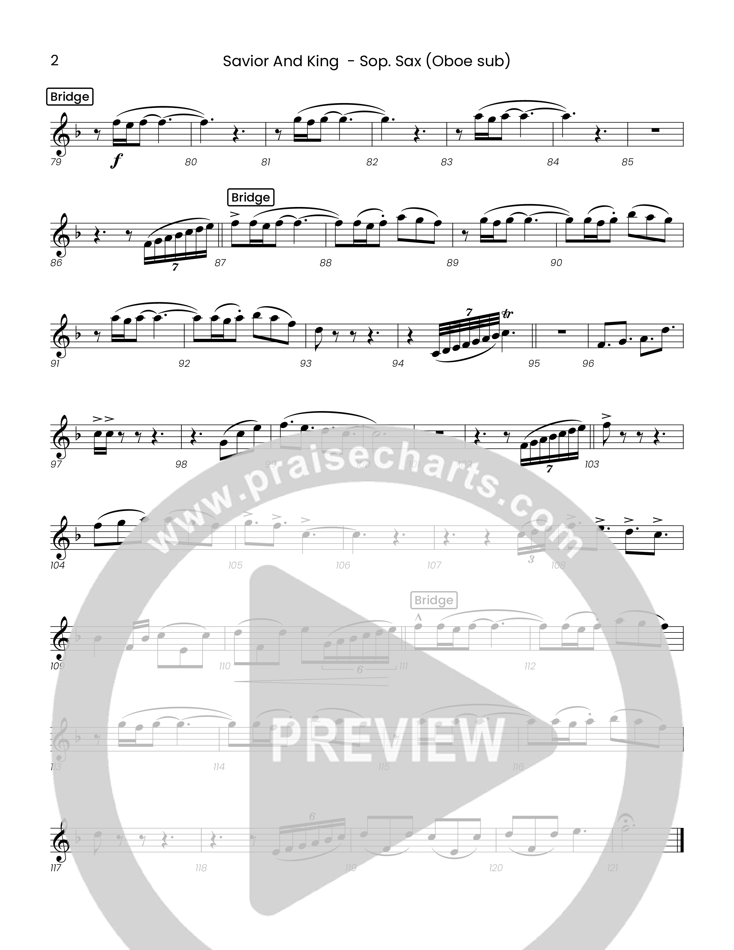 Savior And King (Choral Anthem SATB) Soprano Sax (Houston's First Worship)