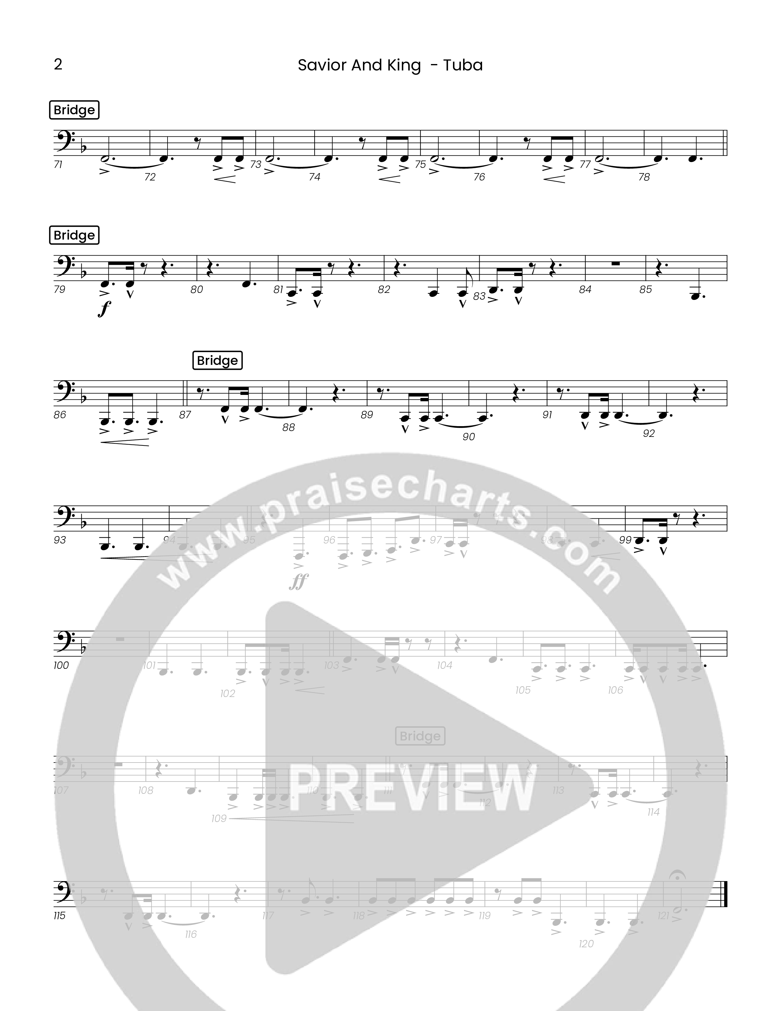 Savior And King (Choral Anthem SATB) Tuba (Houston's First Worship)