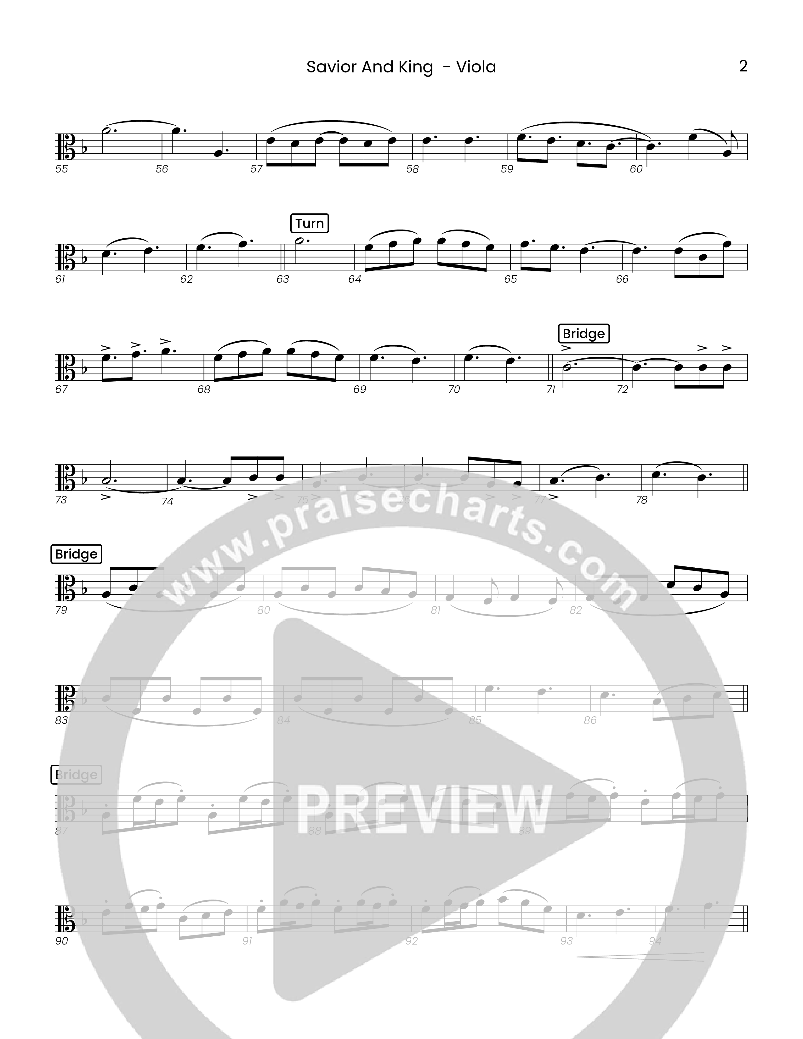 Savior And King (Choral Anthem SATB) Viola (Houston's First Worship)