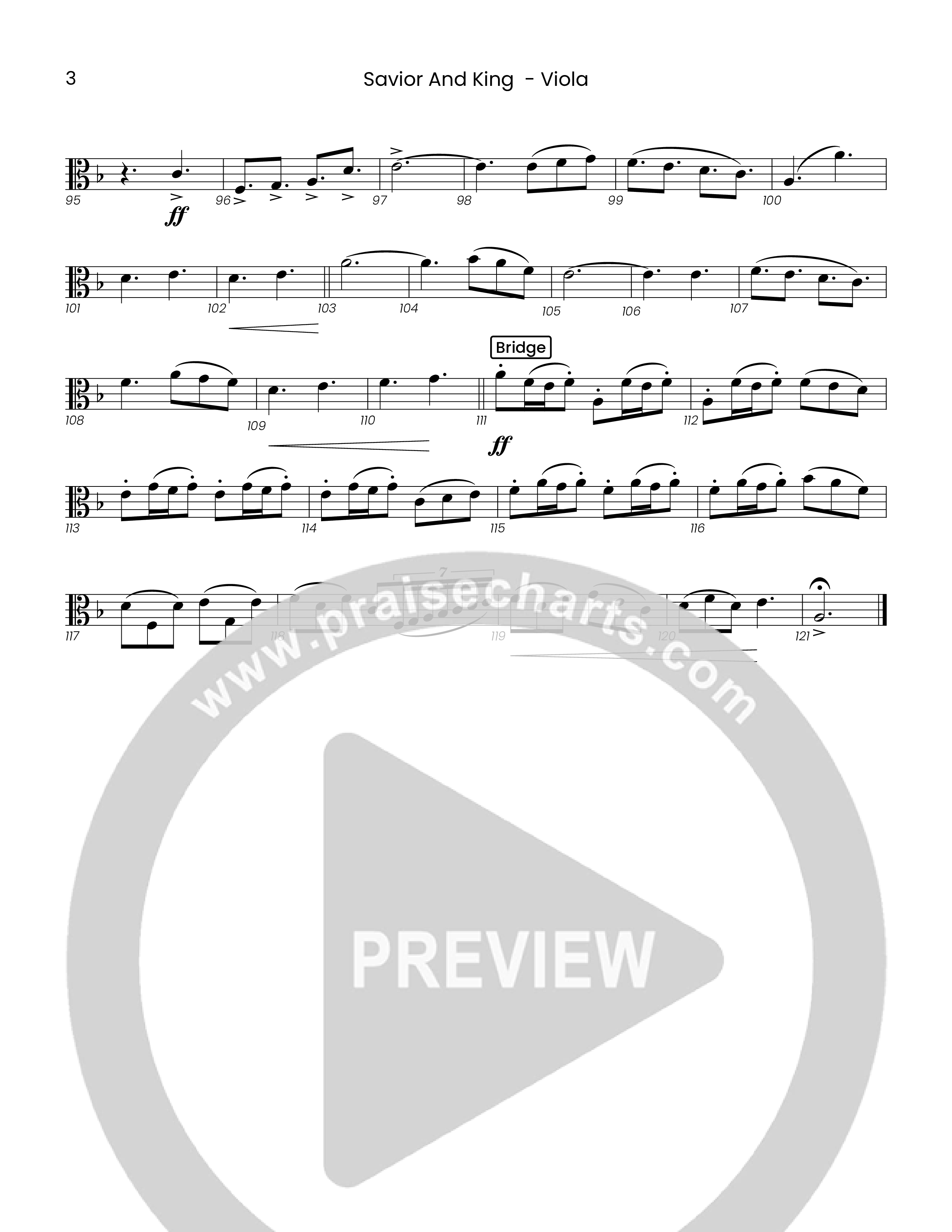 Savior And King (Choral Anthem SATB) Viola (Houston's First Worship)