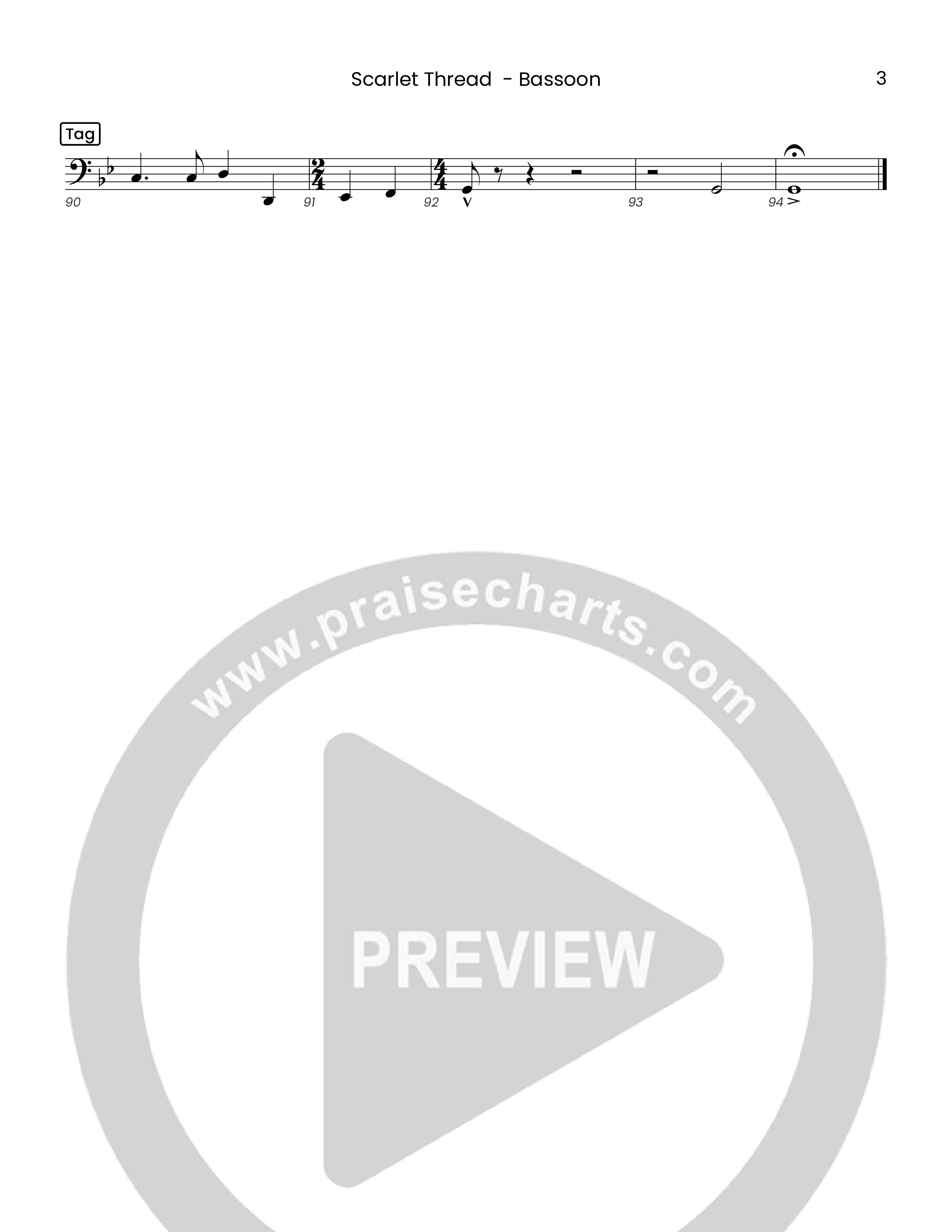 Scarlet Thread (Choral Anthem SATB) Bassoon (Houston's First Worship)