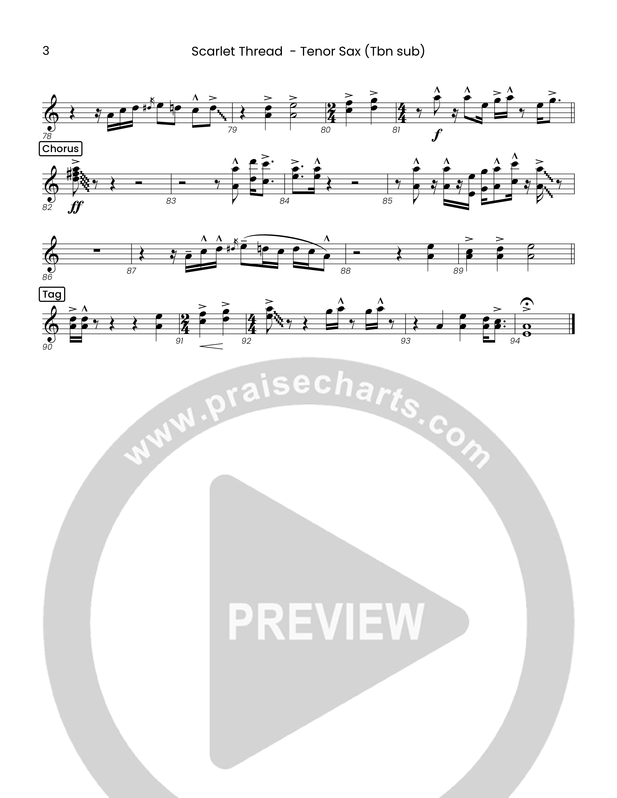 Scarlet Thread (Choral Anthem SATB) Tenor Sax/Baritone T.C. (Houston's First Worship)