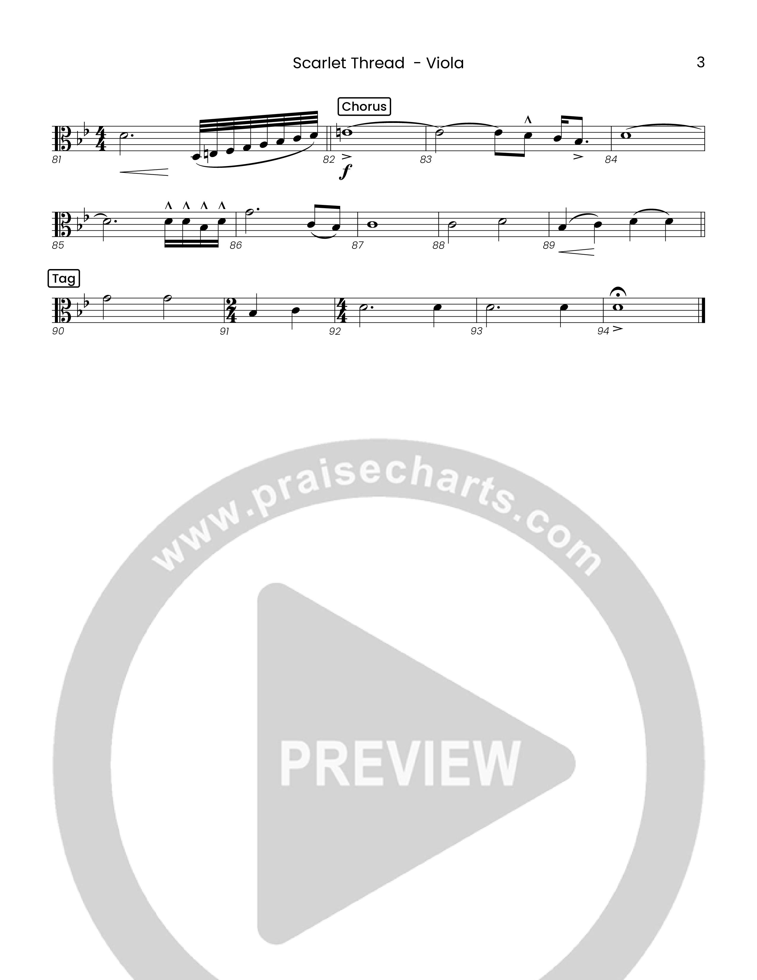 Scarlet Thread (Choral Anthem SATB) Viola (Houston's First Worship)