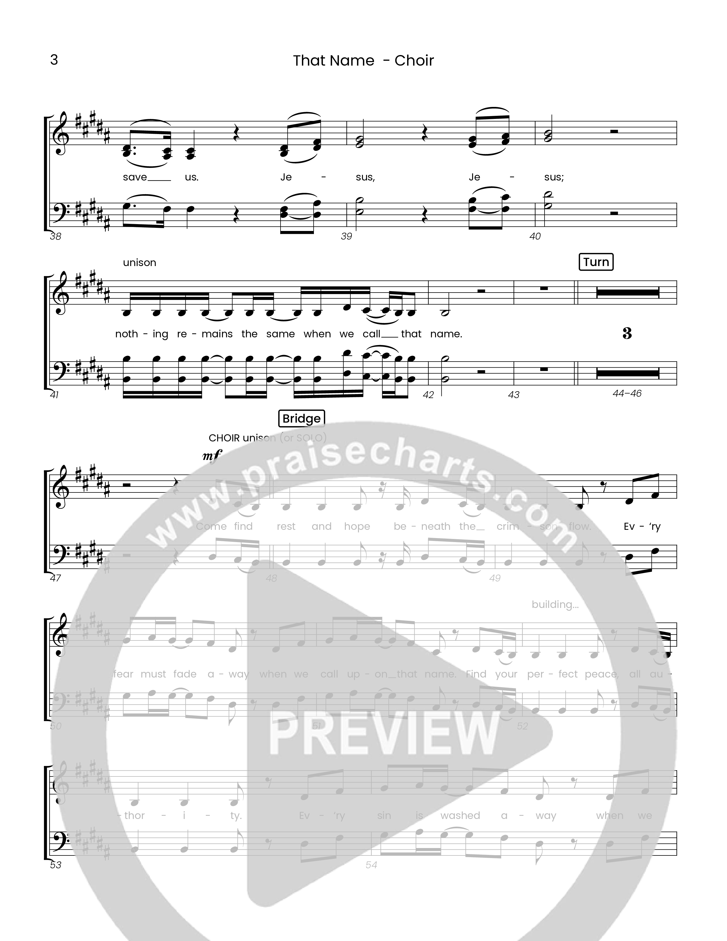 That Name (Choral Anthem SATB) Choir Sheet (Houston's First Worship)