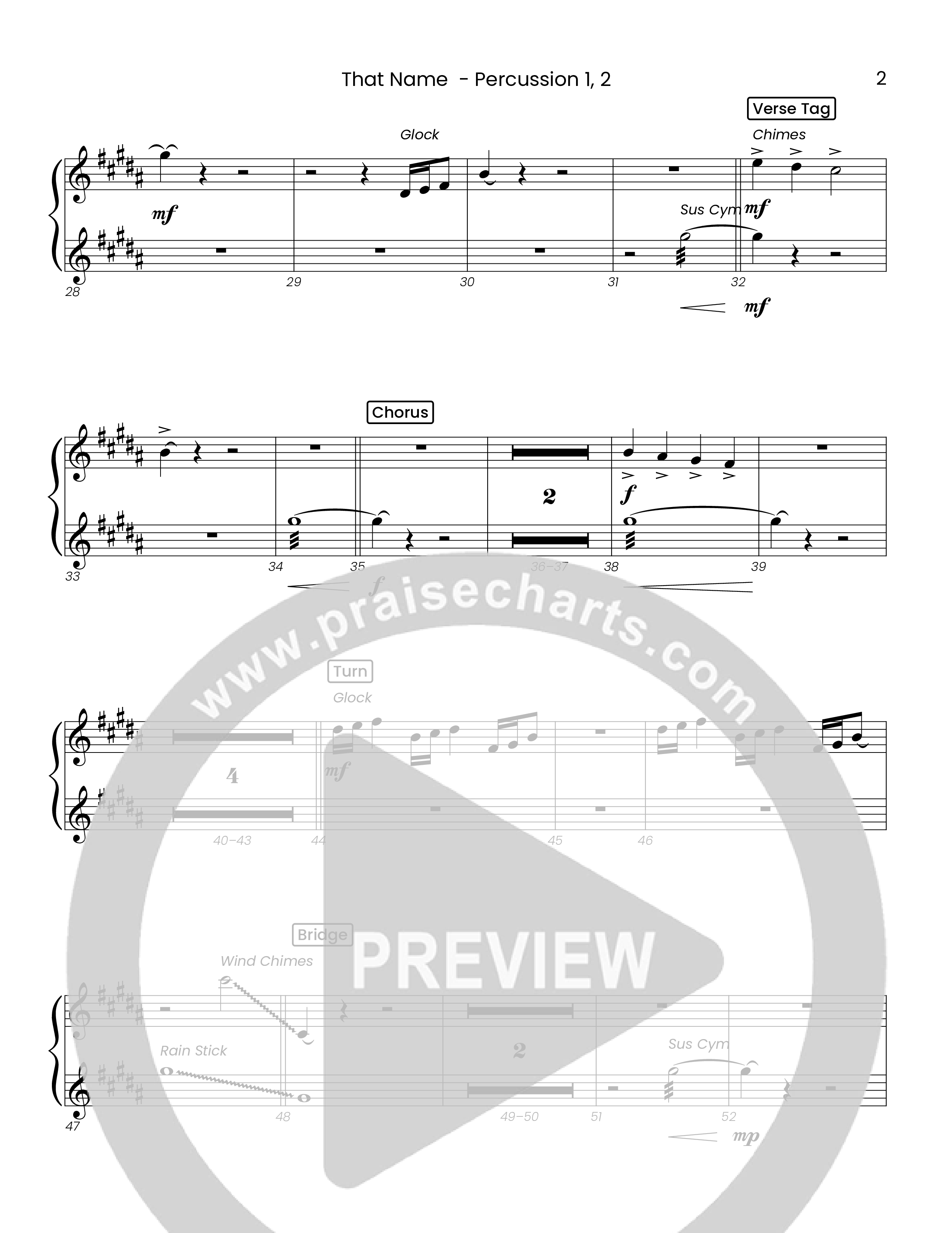 That Name (Choral Anthem SATB) Percussion (Houston's First Worship)