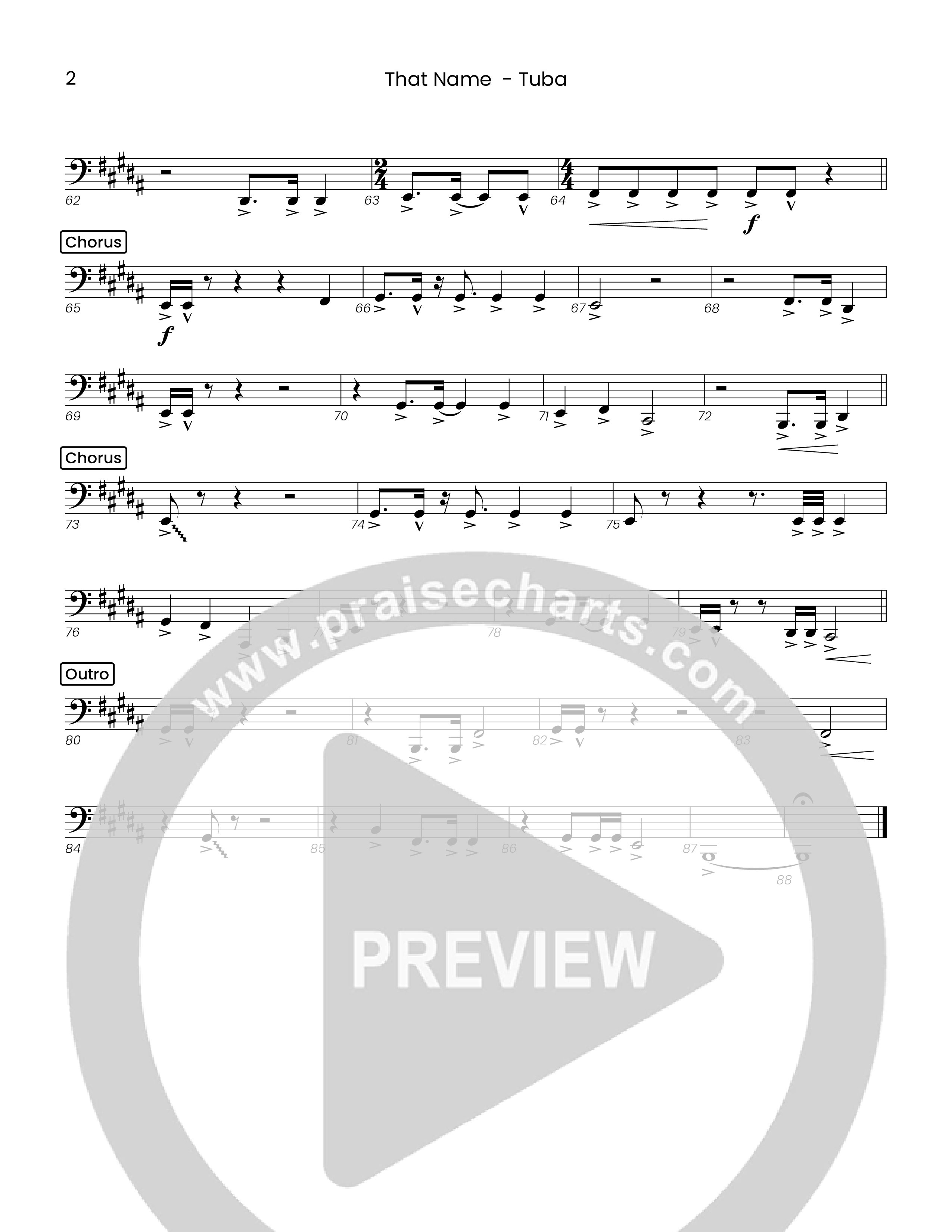 That Name (Choral Anthem SATB) Tuba (Houston's First Worship)