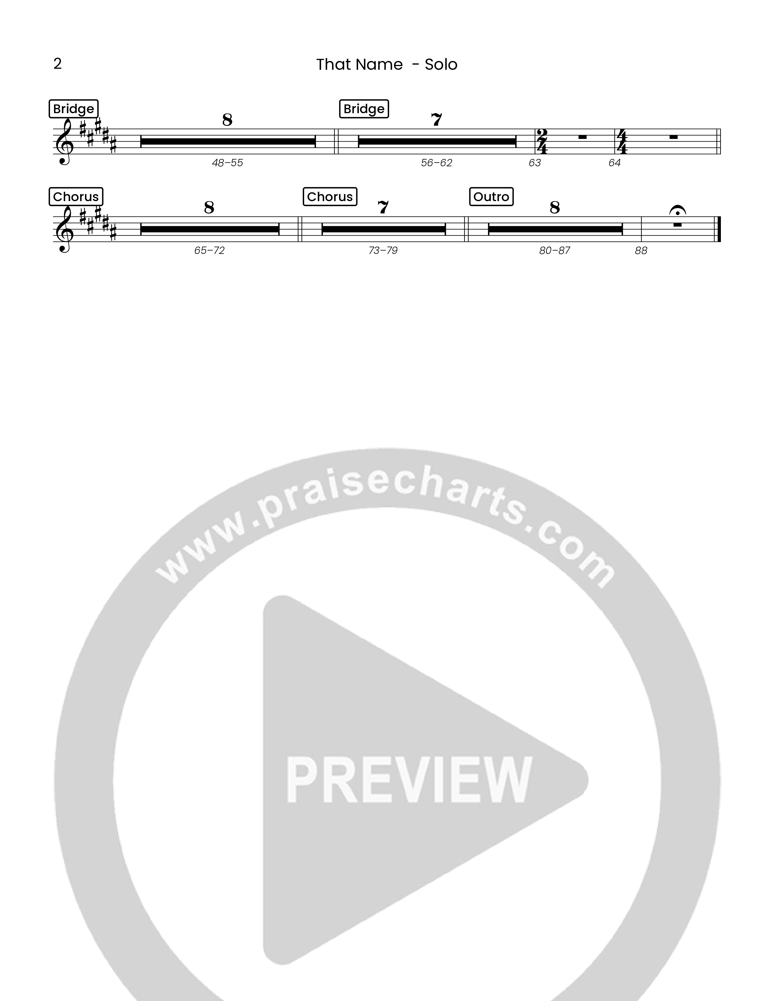 That Name (Choral Anthem SATB) Solo Line (Houston's First Worship)